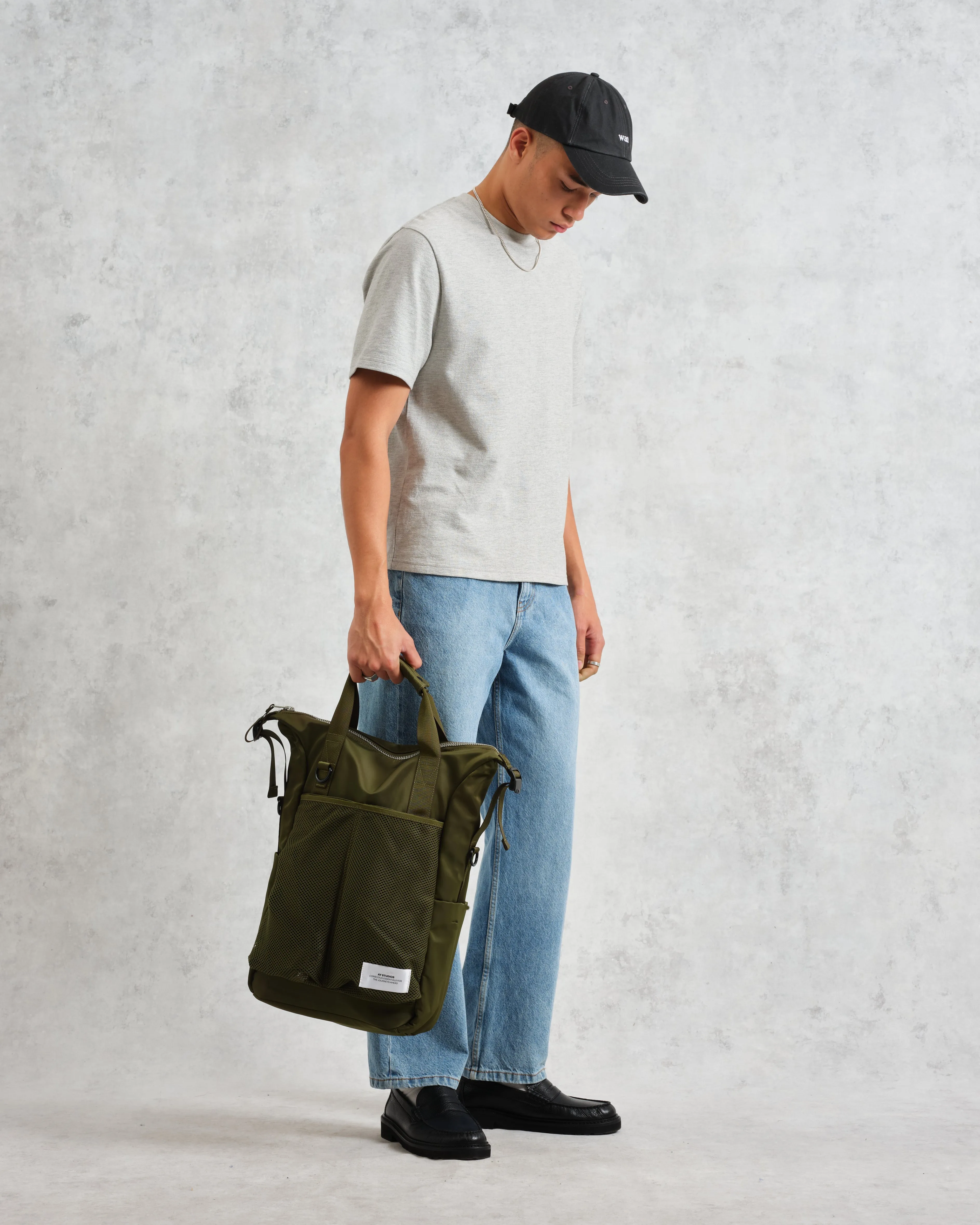 AY Studios - Army Green Water-Resistant Backpack sold by Wax London product image thumbnail 5