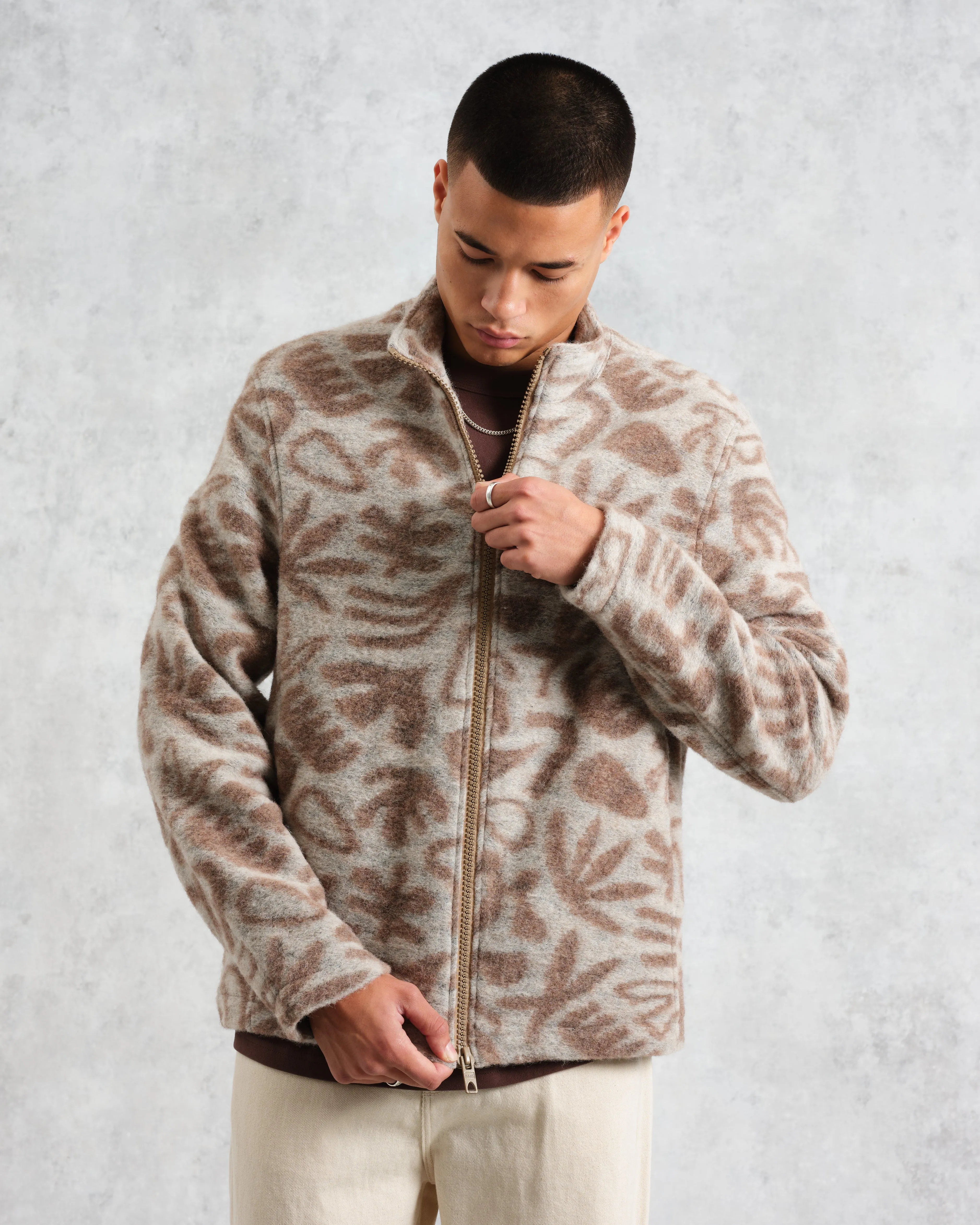 Cozi - Ecru Squiggle Fleece Jacket sold by Wax London product image thumbnail 2