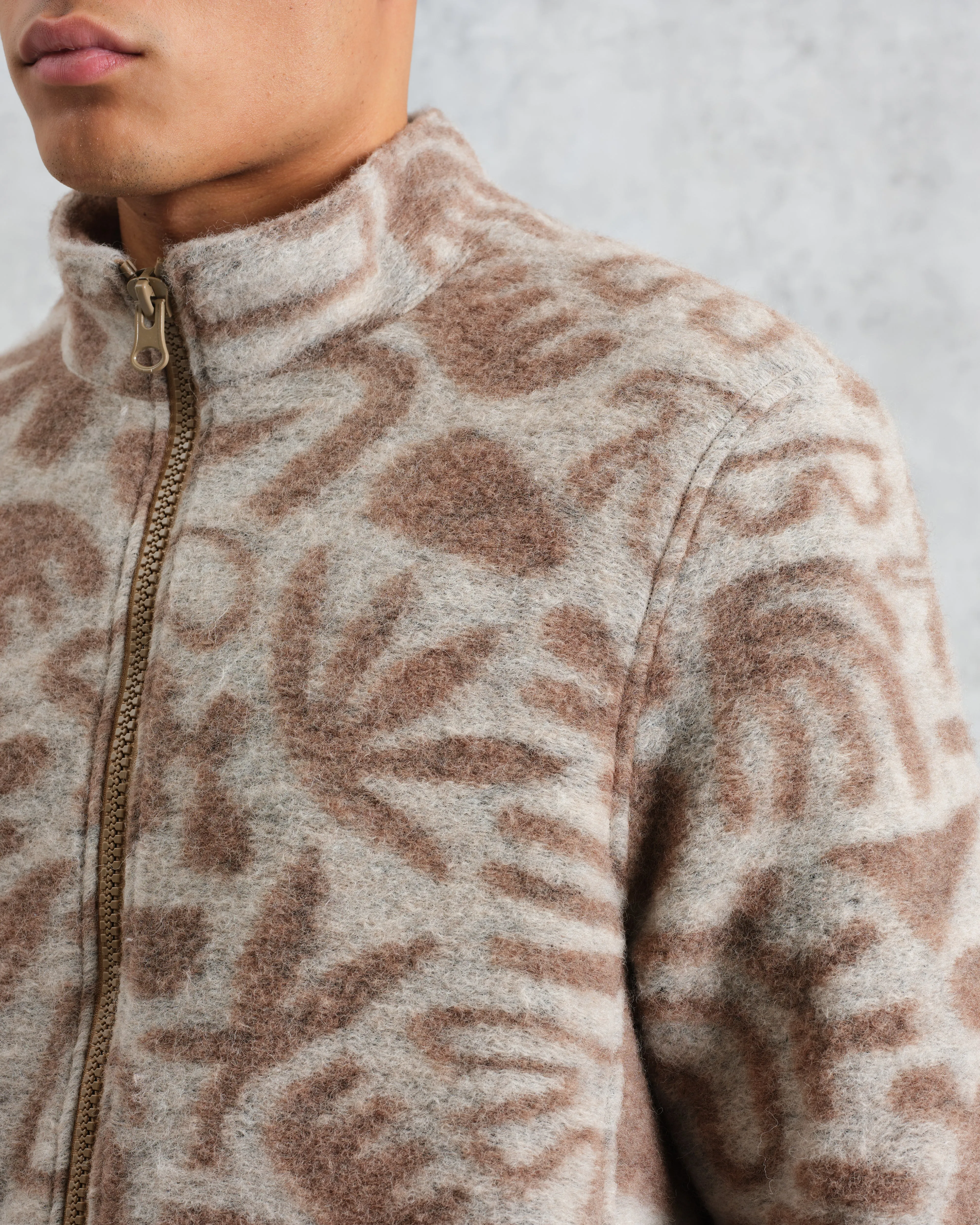 Cozi - Ecru Squiggle Fleece Jacket sold by Wax London product image thumbnail 3