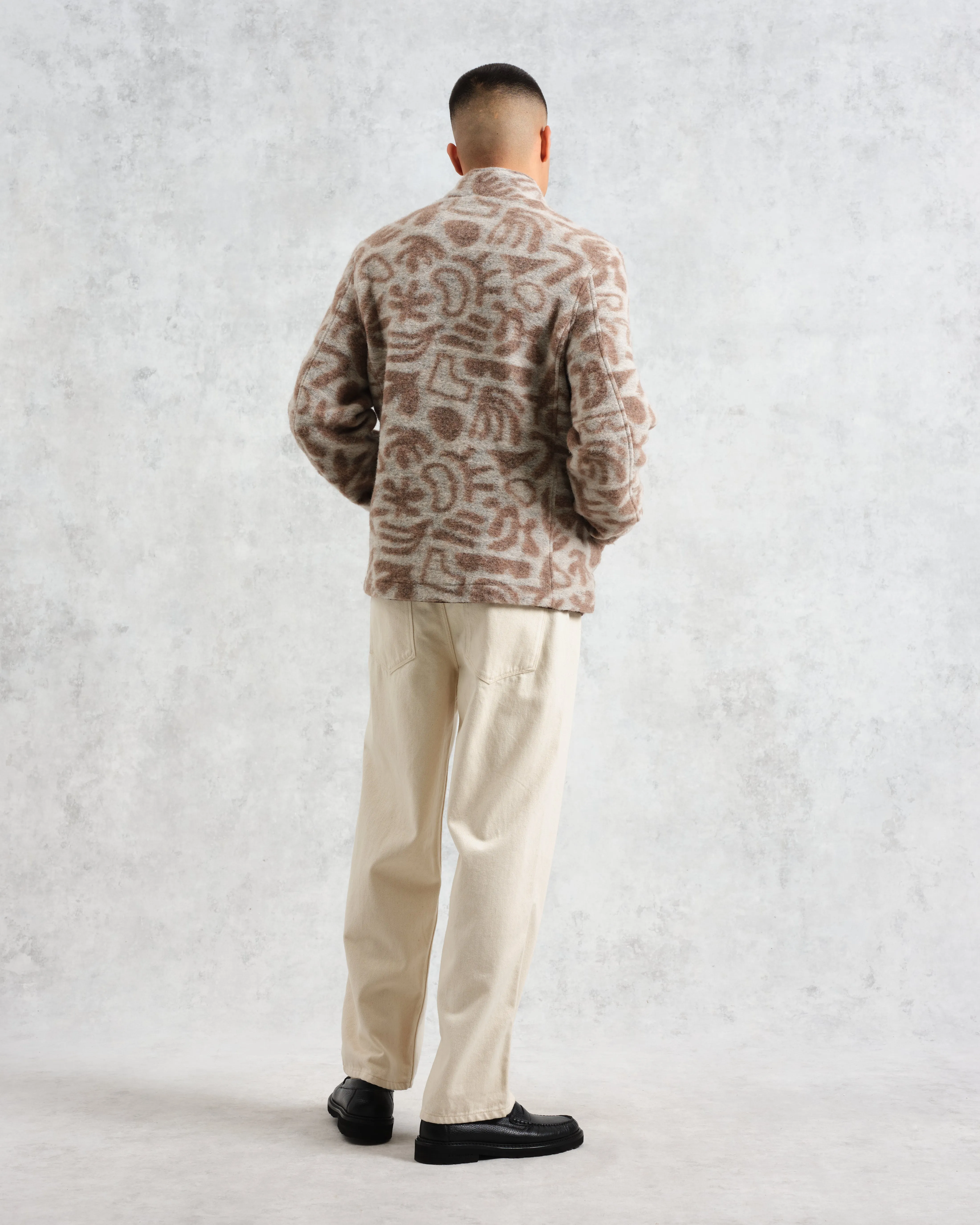 Cozi - Ecru Squiggle Fleece Jacket sold by Wax London product image thumbnail 5