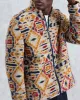 Cozi - Multicolour Geometric Fleece Jacket sold by Wax London