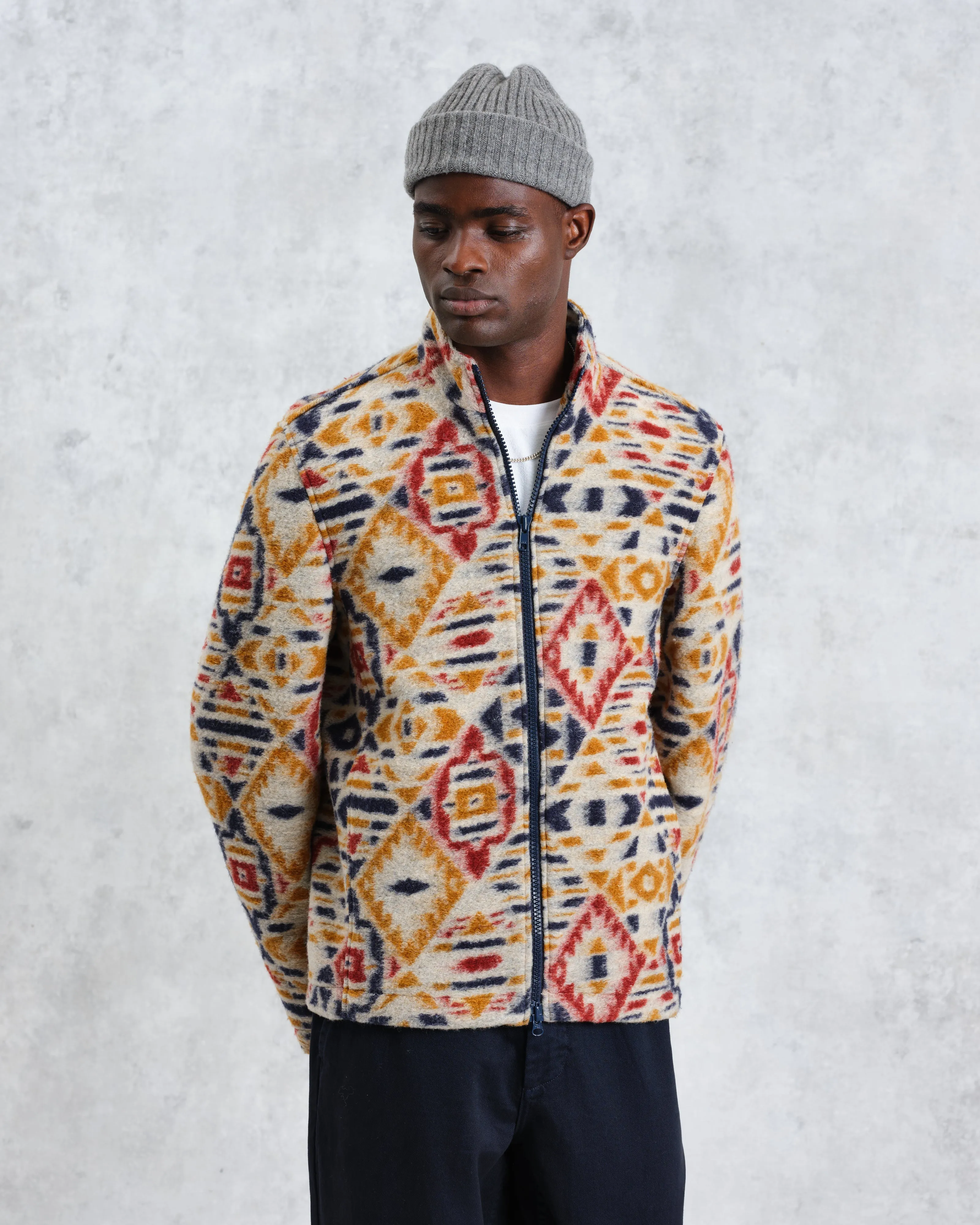 Cozi - Multicolour Geometric Fleece Jacket sold by Wax London product image thumbnail 2