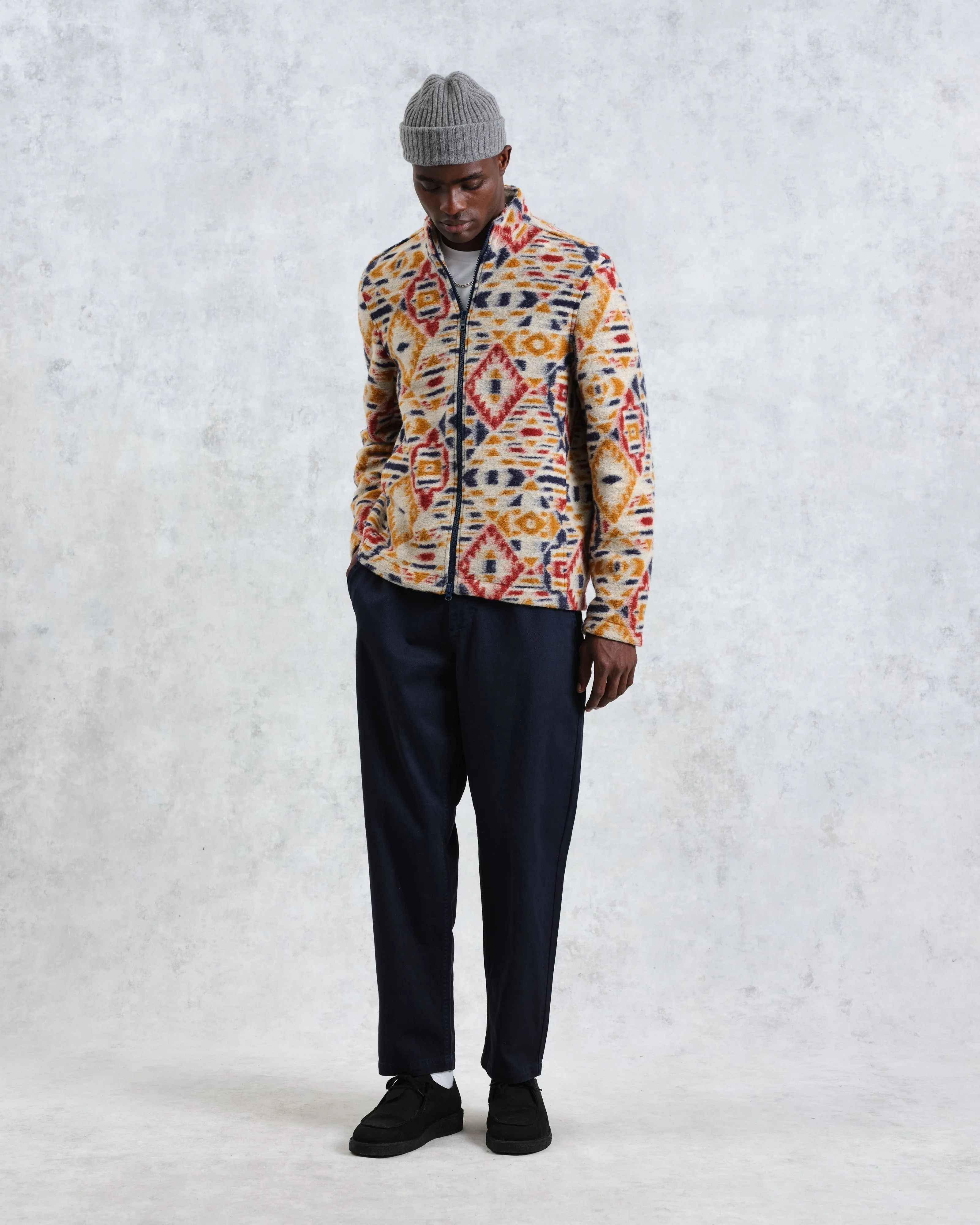 Cozi - Multicolour Geometric Fleece Jacket sold by Wax London product image thumbnail 4