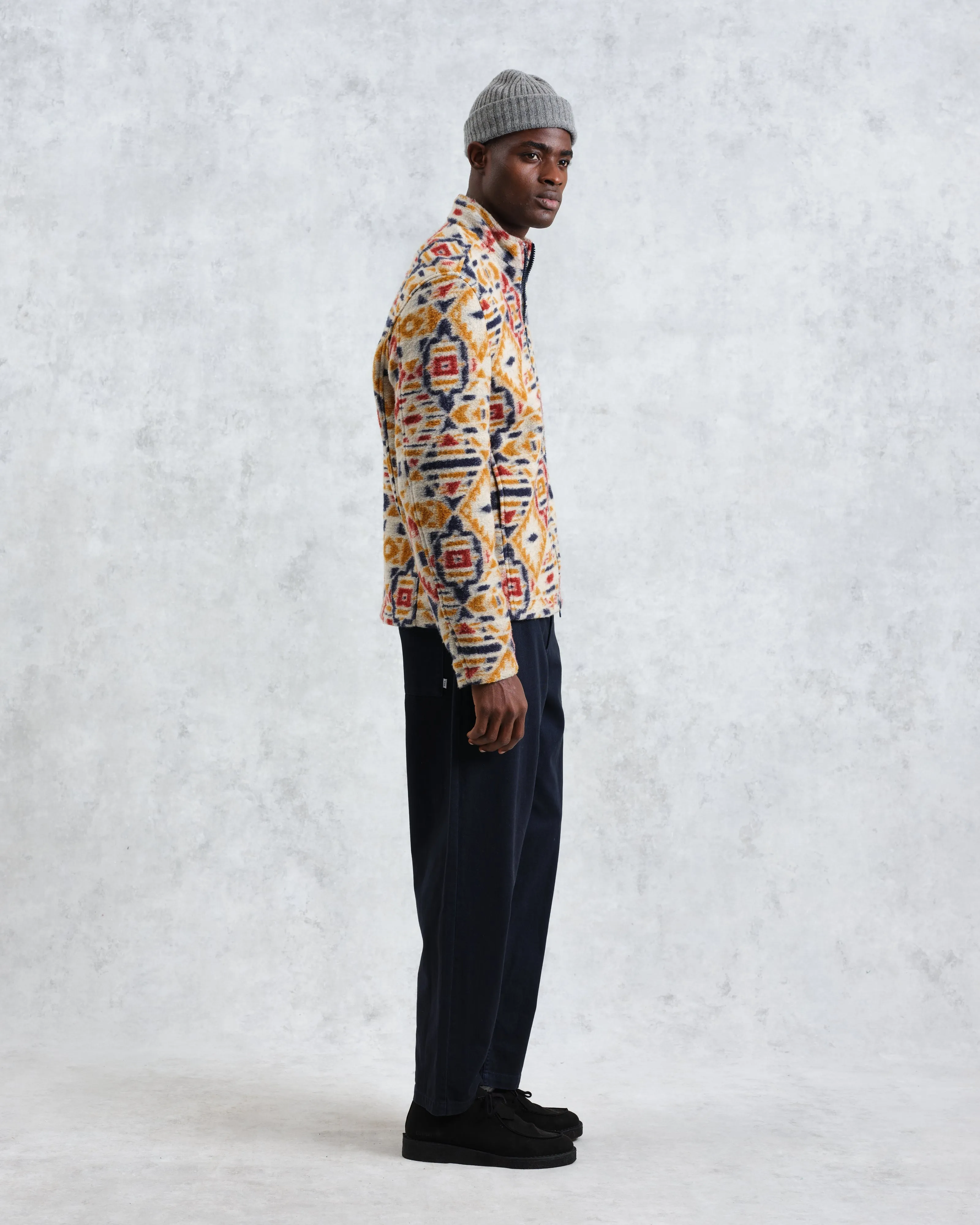 Cozi - Multicolour Geometric Fleece Jacket sold by Wax London product image thumbnail 5