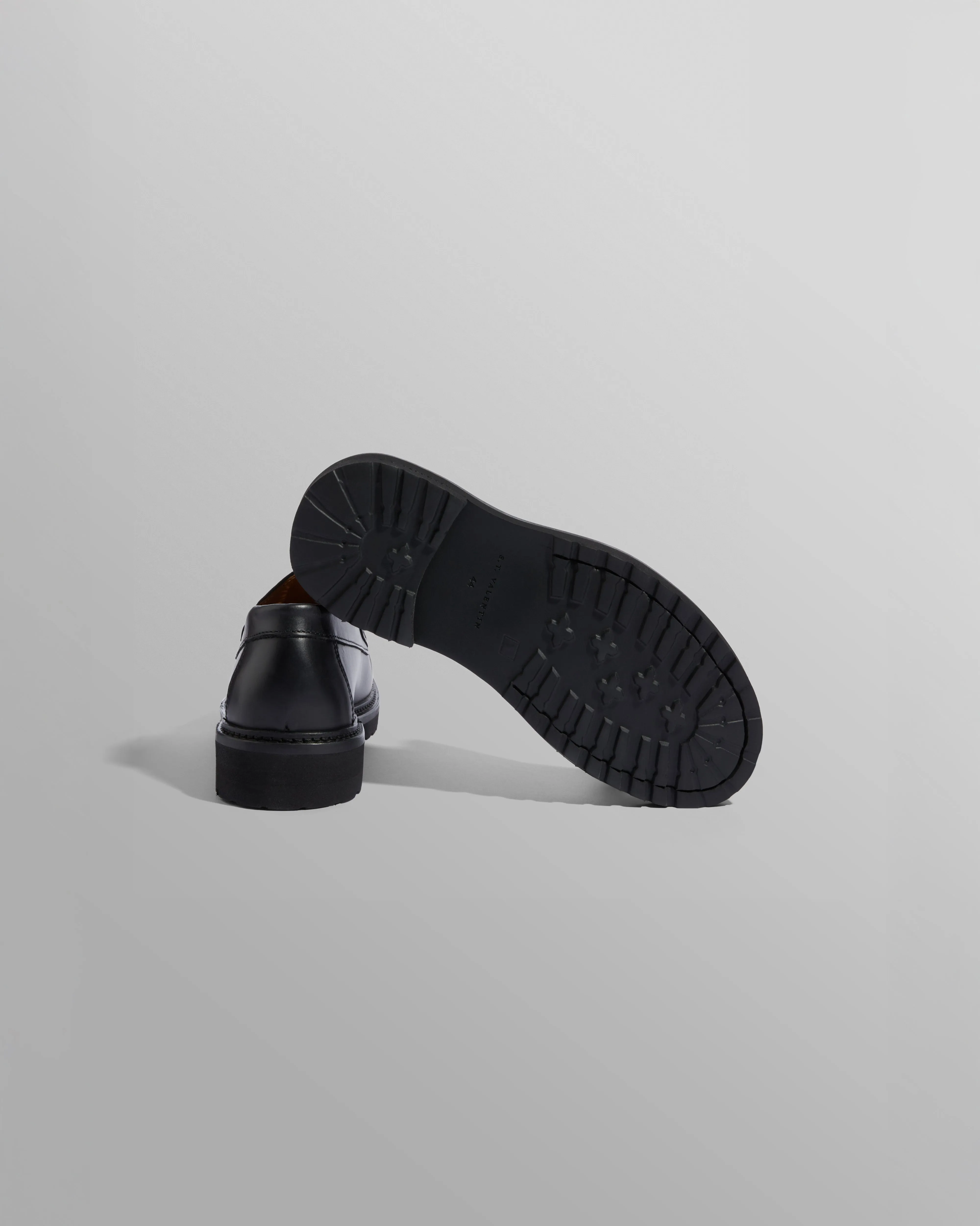 S.T. Valentin - Black Smooth Leather And Suede Loafers sold by Wax London product image thumbnail 3