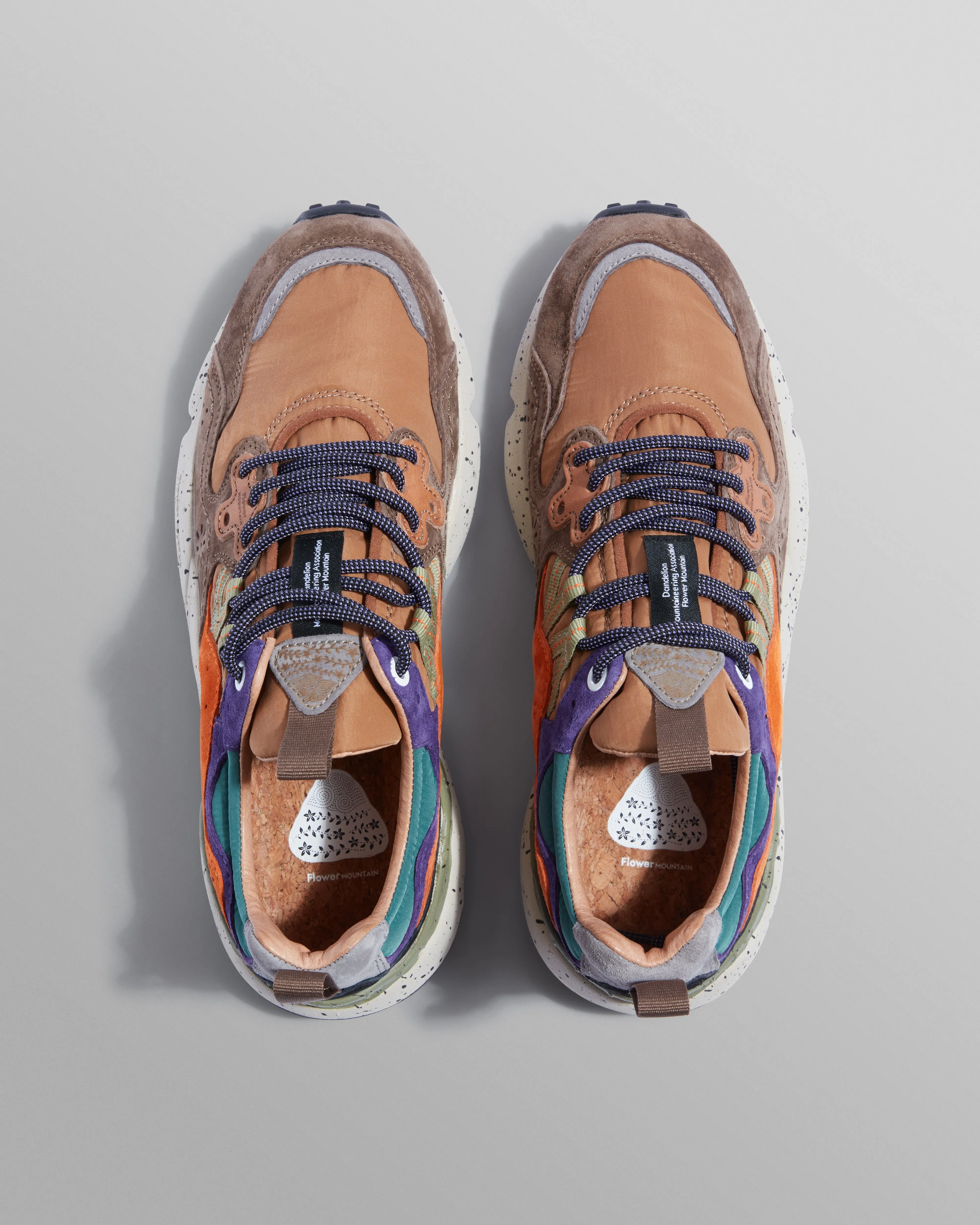 Flower Mountain - Multicolour Suede And Technical Fabric Trainers sold by Wax London product image thumbnail 2