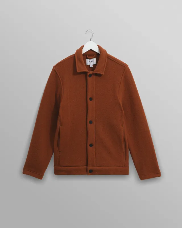 Iggy - Rust Knitted Wool Jacket sold by Wax London