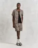 Kurt Shorts Brown Floral Jacquard sold by Wax London