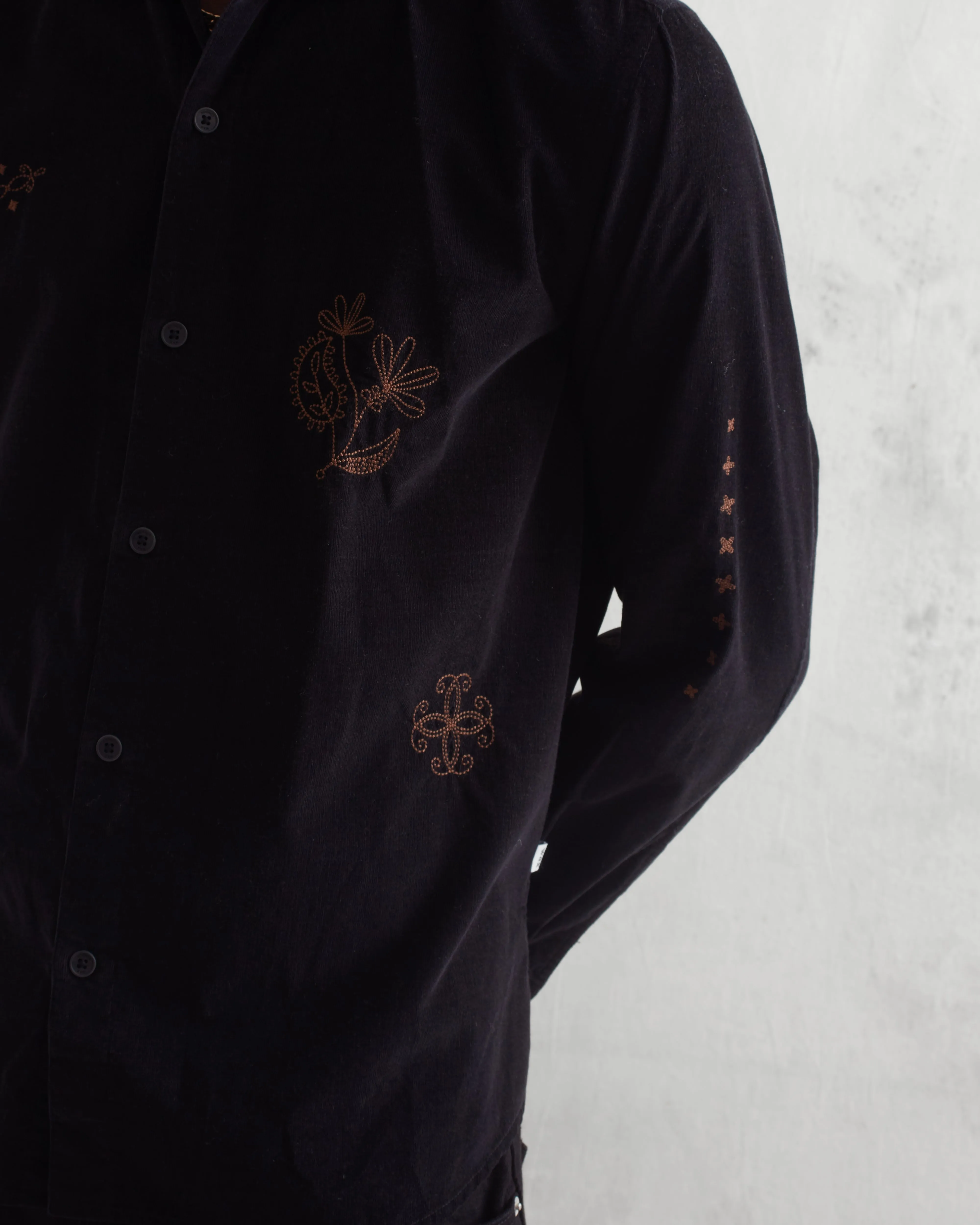 Trin Shirt Black Doodle Cord sold by Wax London product image thumbnail 4