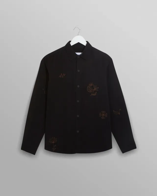 Trin Shirt Black Doodle Cord made by Wax London