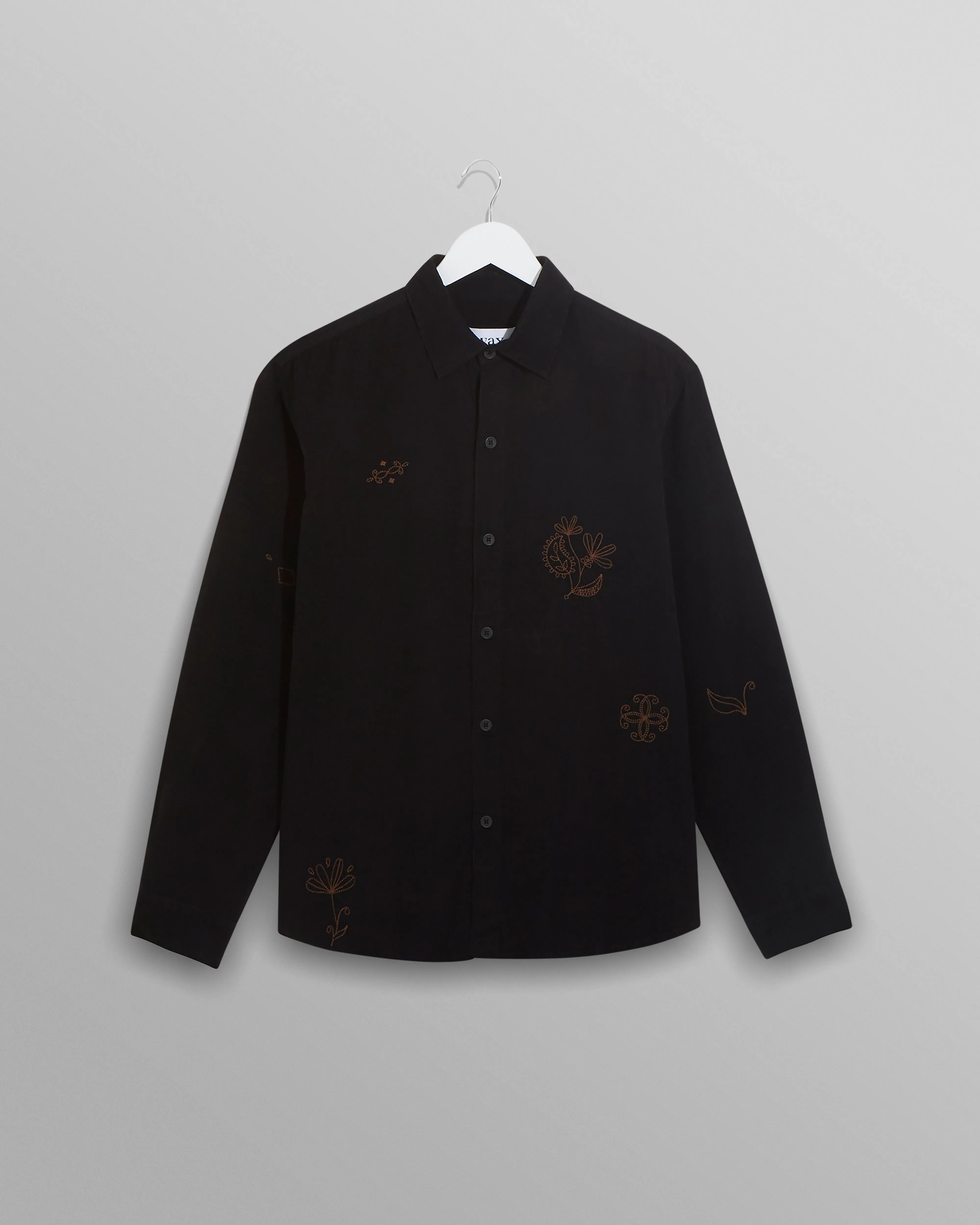 Trin Shirt Black Doodle Cord sold by Wax London