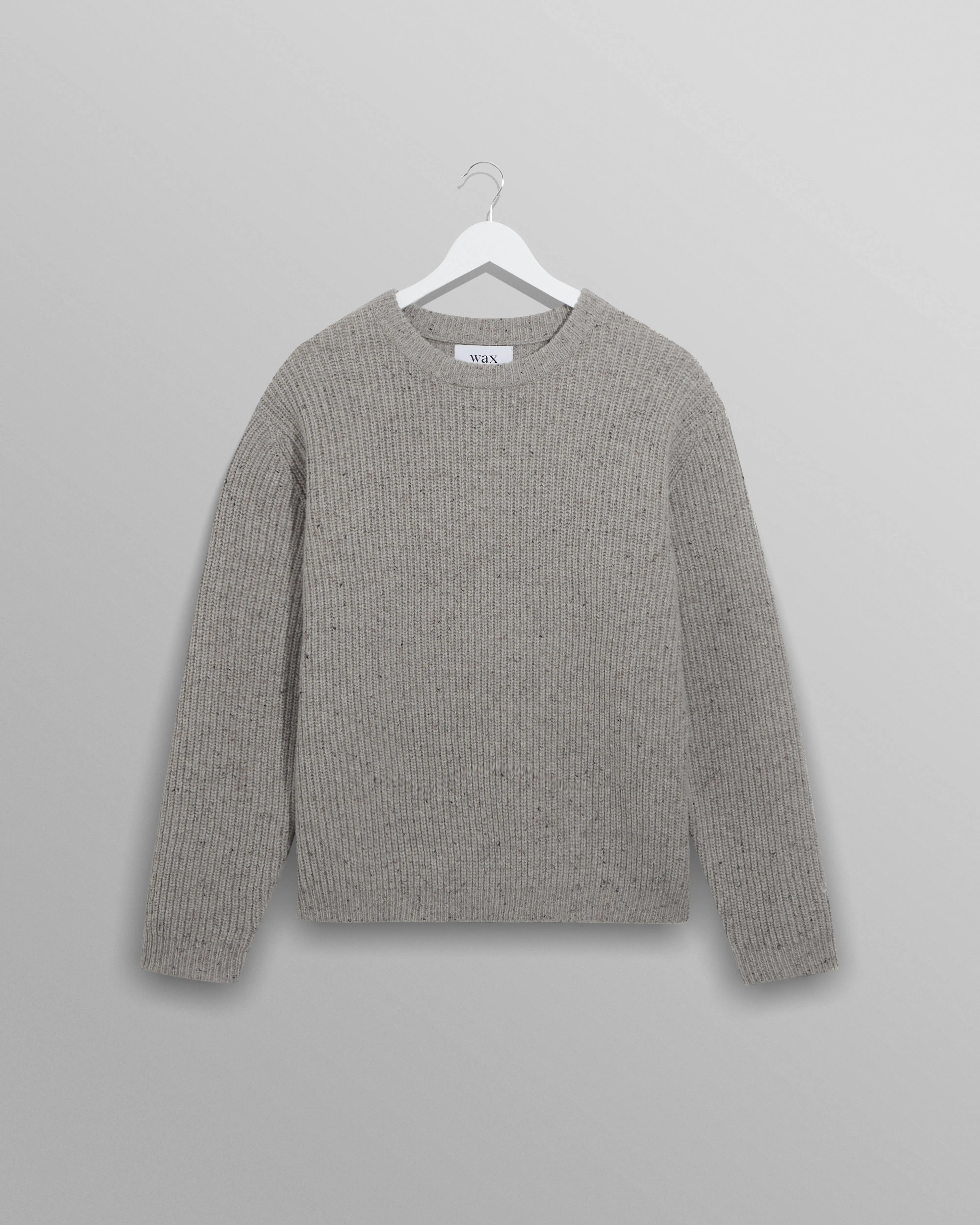 Wilde - Grey Fleck Wool Jumper sold by Wax London