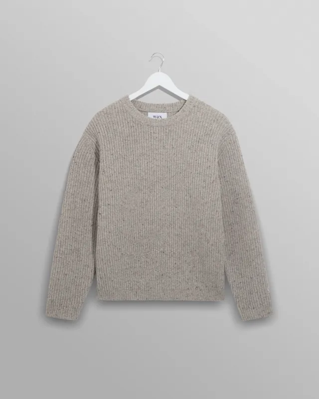 Wilde - Natural Fleck Wool Jumper sold by Wax London