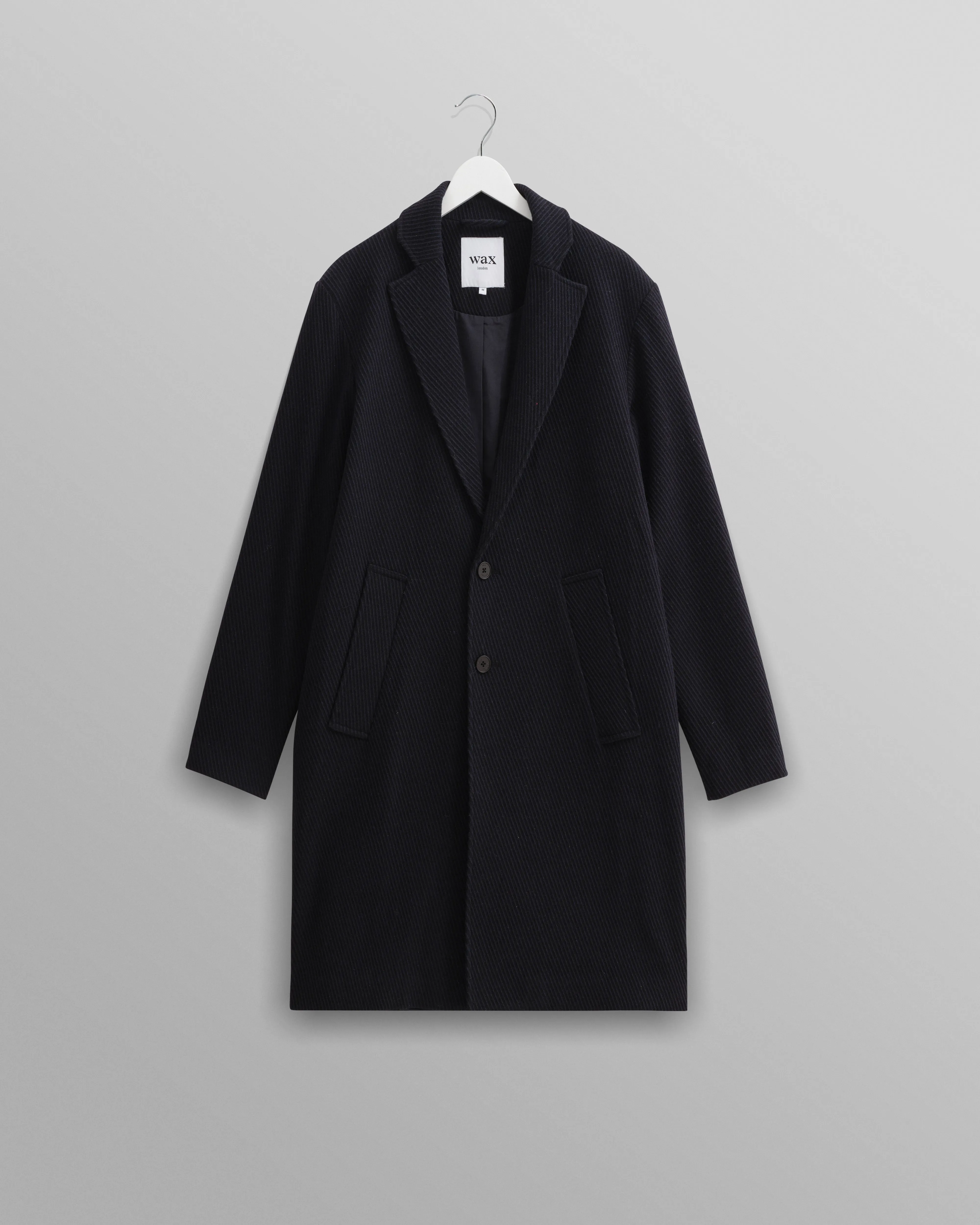 Sasso - Navy Twill Wool Coat sold by Wax London