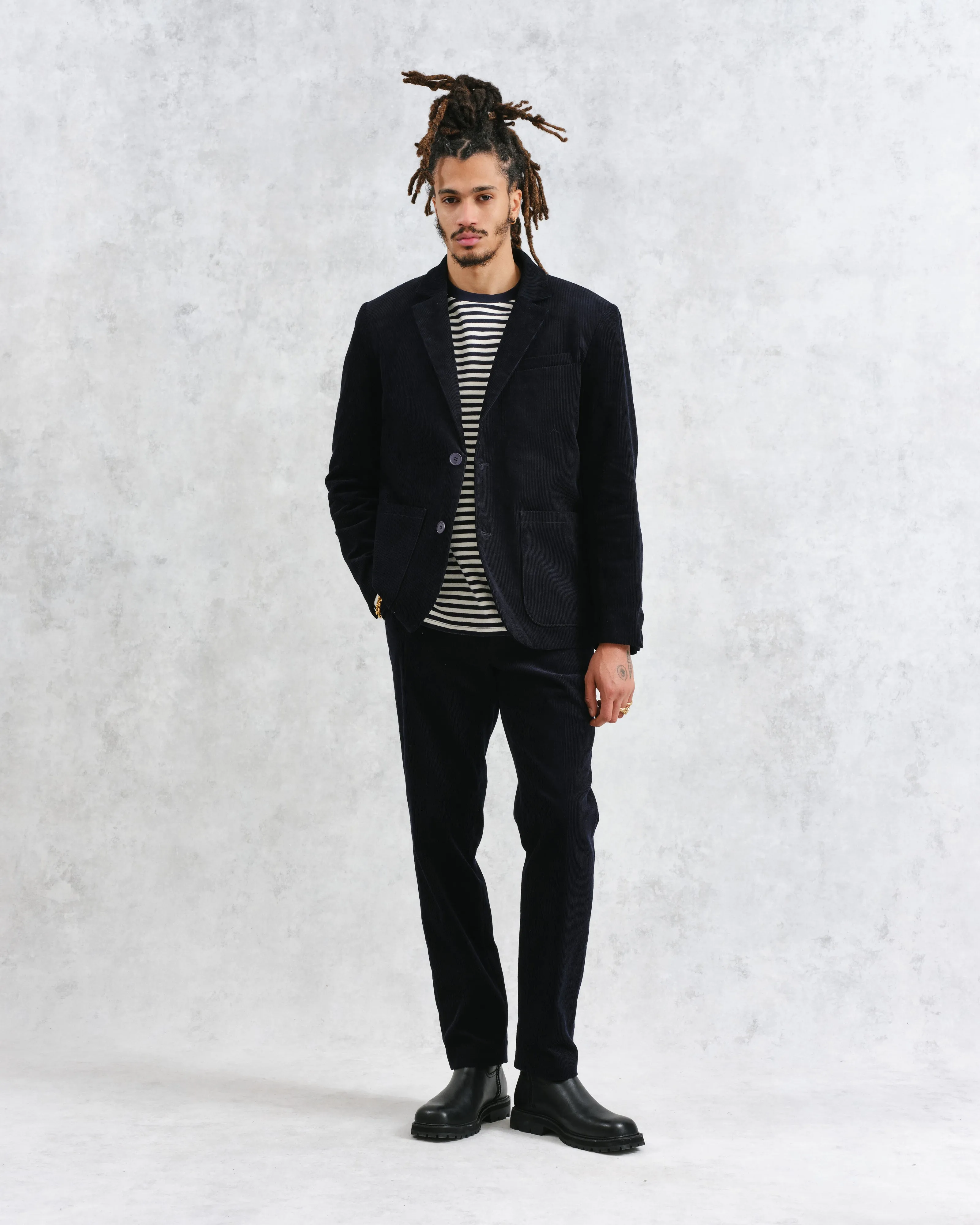 Fintry - Navy Corduroy Blazer sold by Wax London product image thumbnail 4