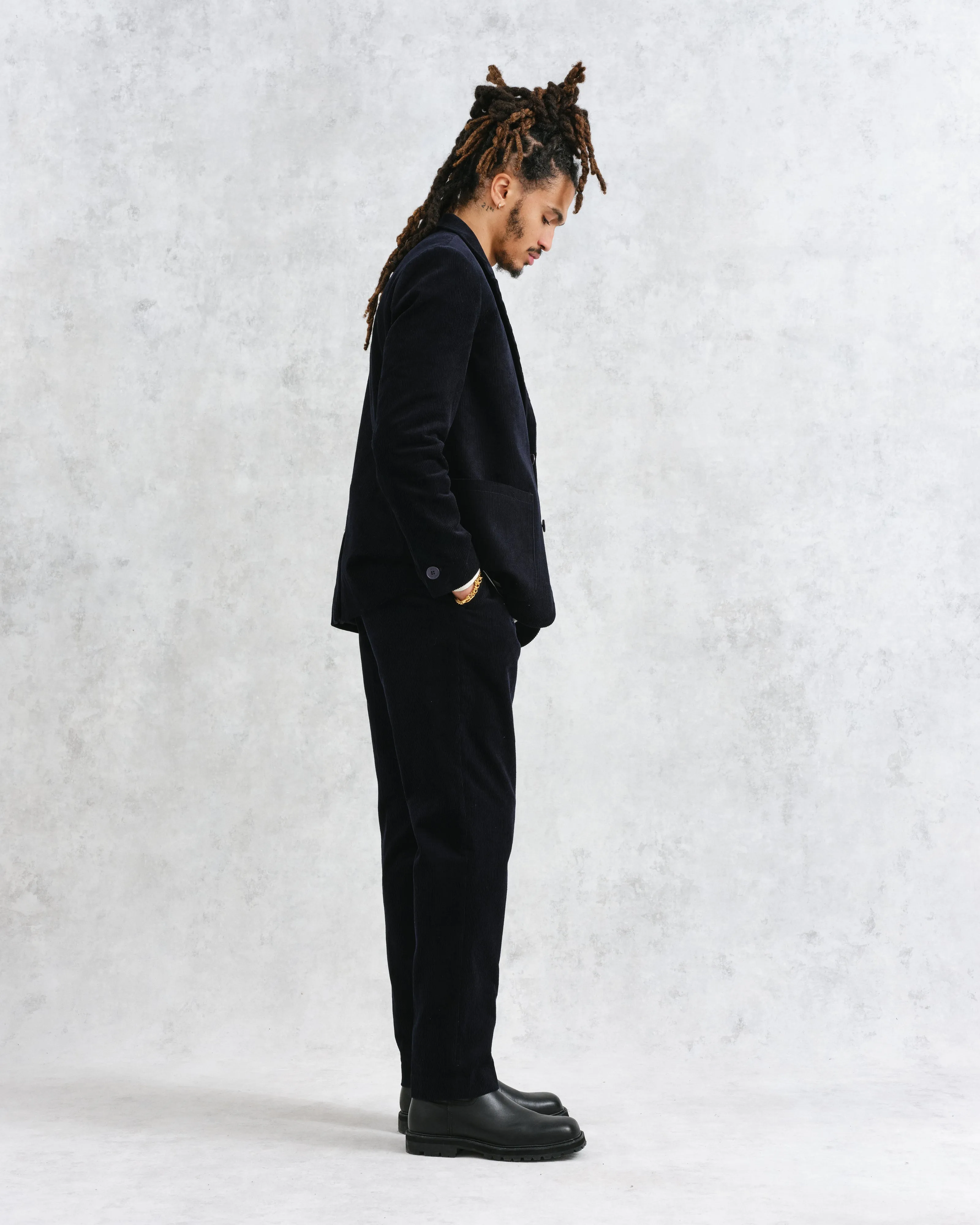 Fintry - Navy Corduroy Blazer sold by Wax London product image thumbnail 5
