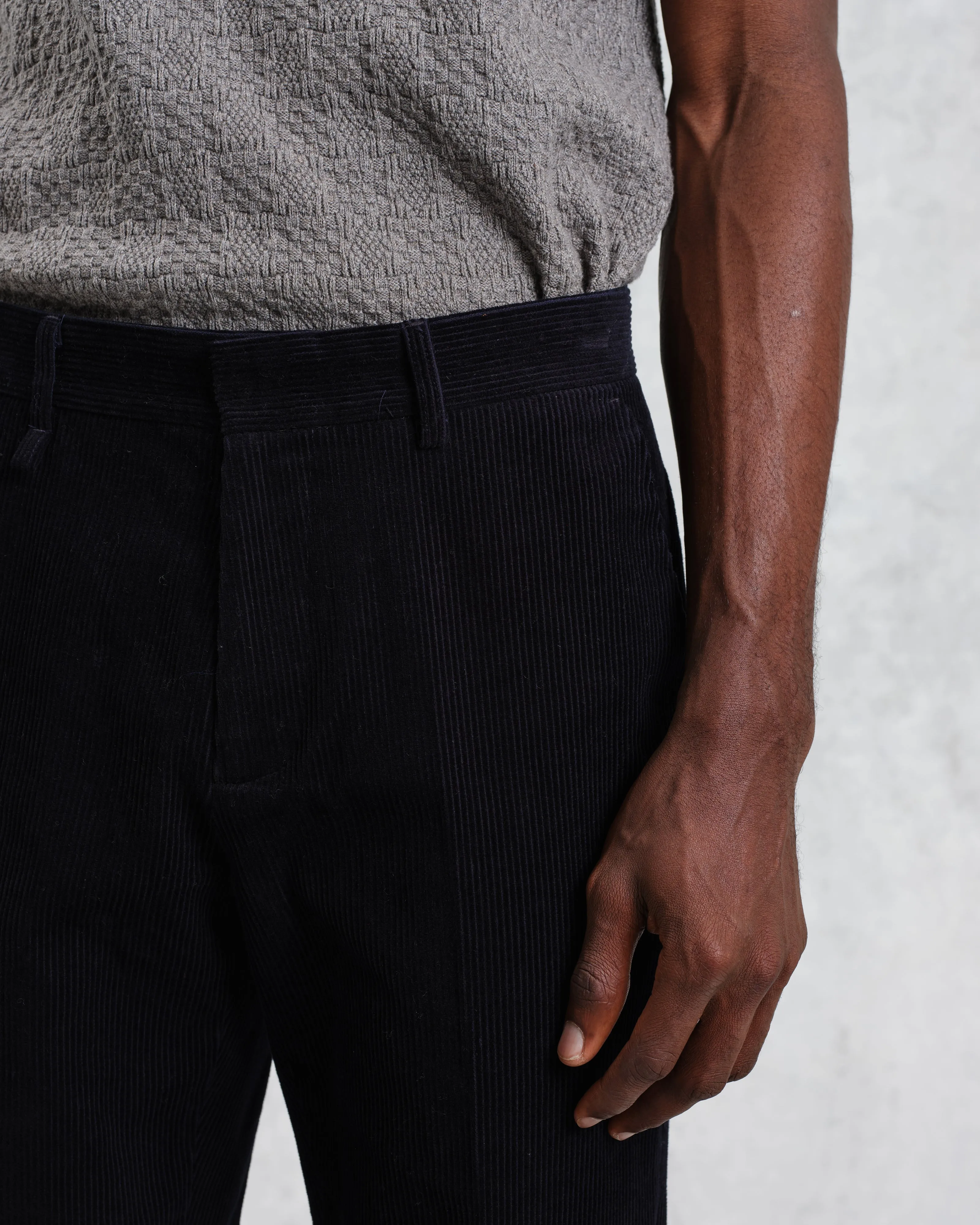 Alp - Navy Corduroy Trousers sold by Wax London product image thumbnail 3