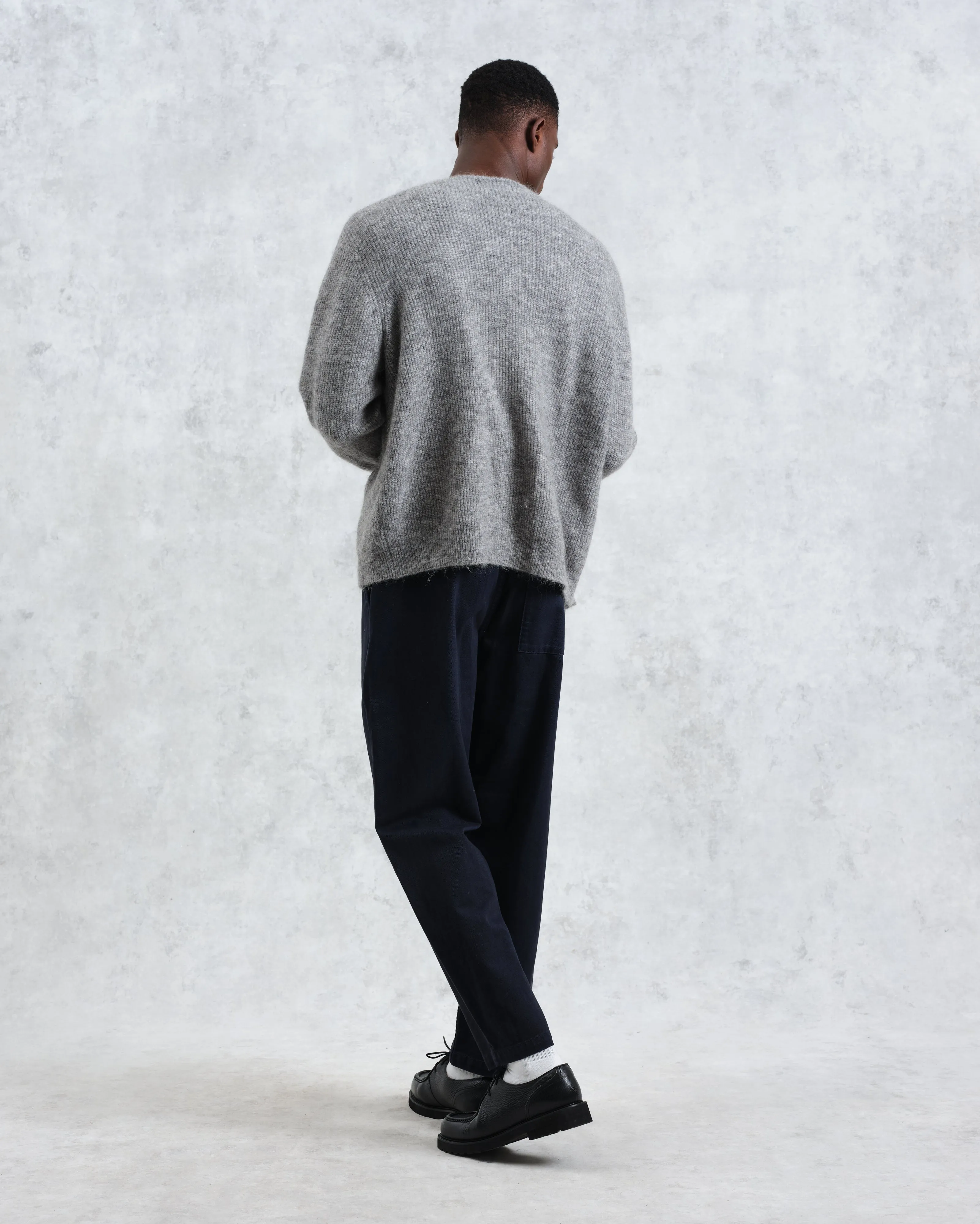 Alban - Grey Marl Mohair Blend Cardigan sold by Wax London product image thumbnail 5