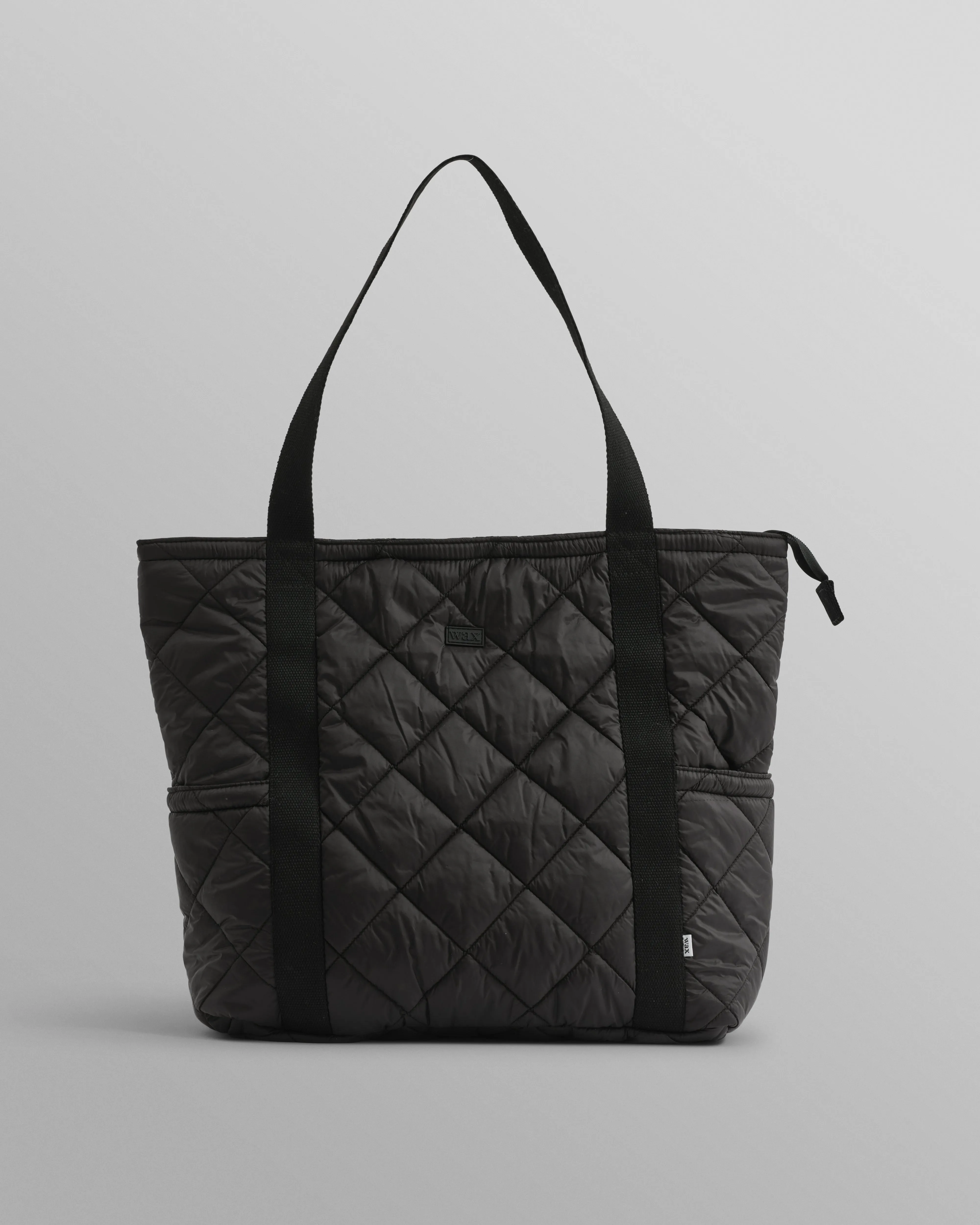 Fields - Black Quilted Work Tote Bag sold by Wax London
