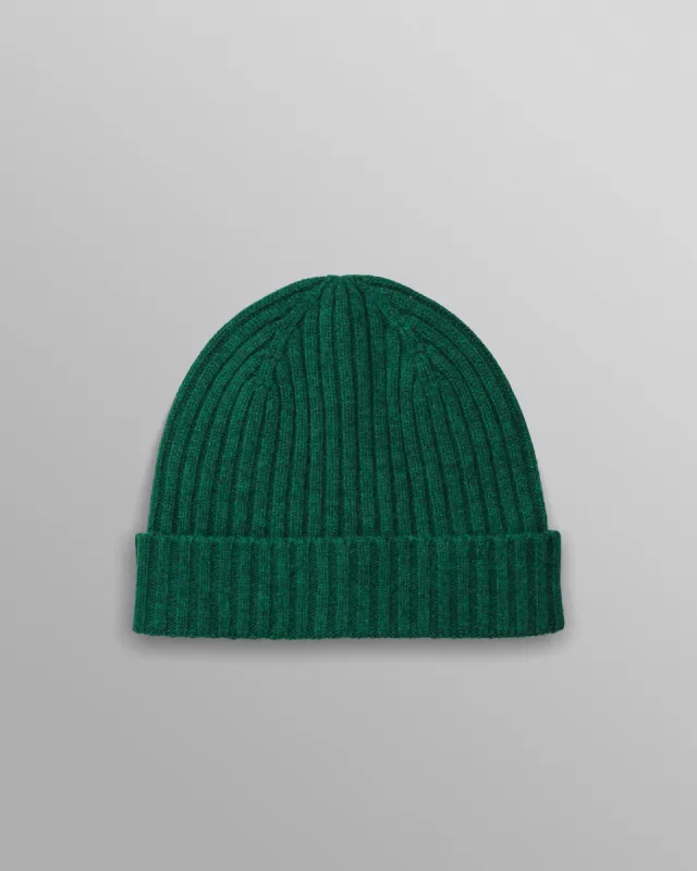 Belvoir - Forest Green Wool Fisherman Beanie sold by Wax London
