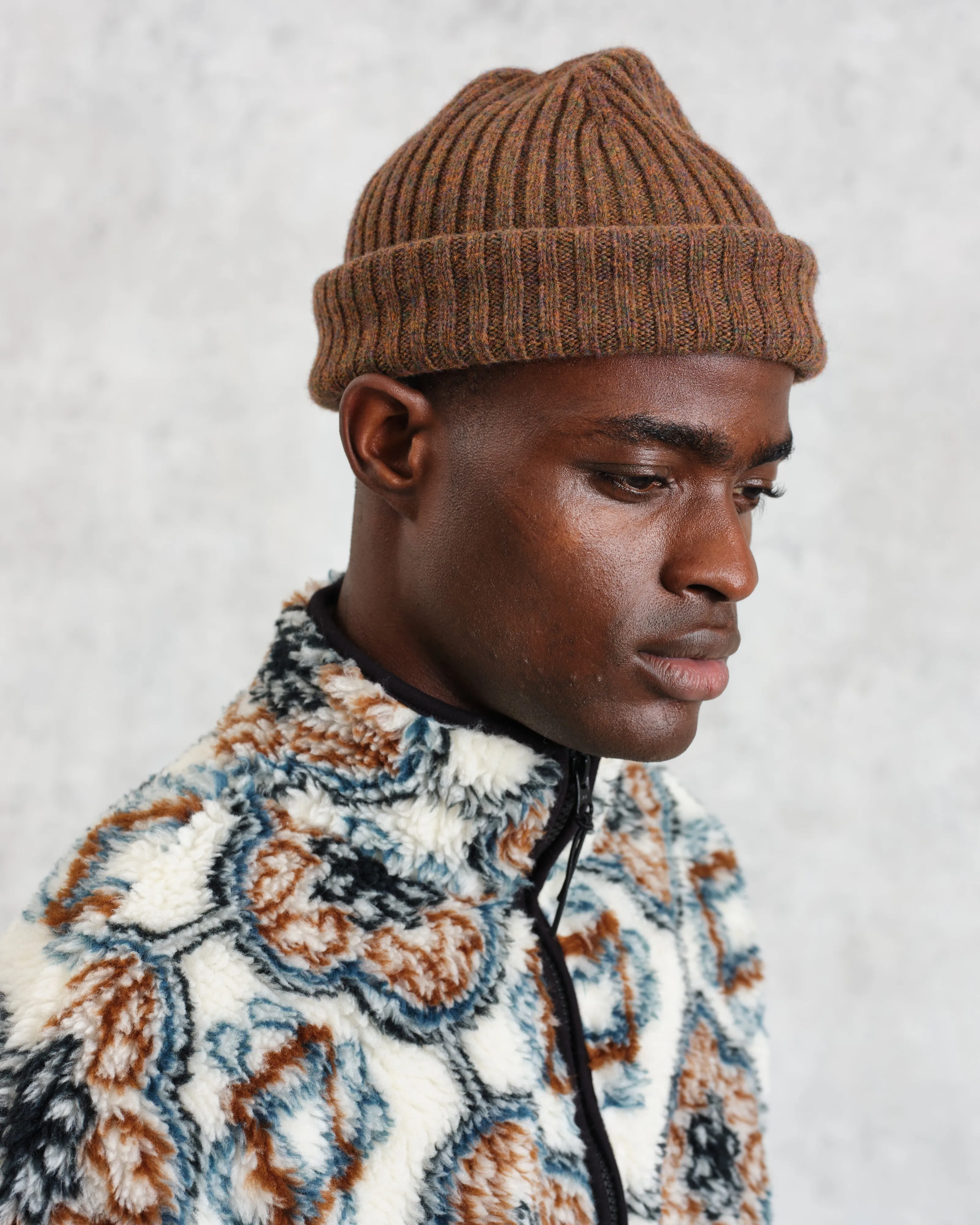 Belvoir - Brown Wool Fisherman Beanie sold by Wax London product image thumbnail 2