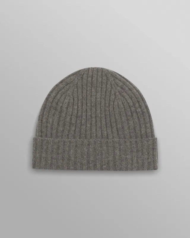 Belvoir - Grey Wool Fisherman Beanie made by Wax London