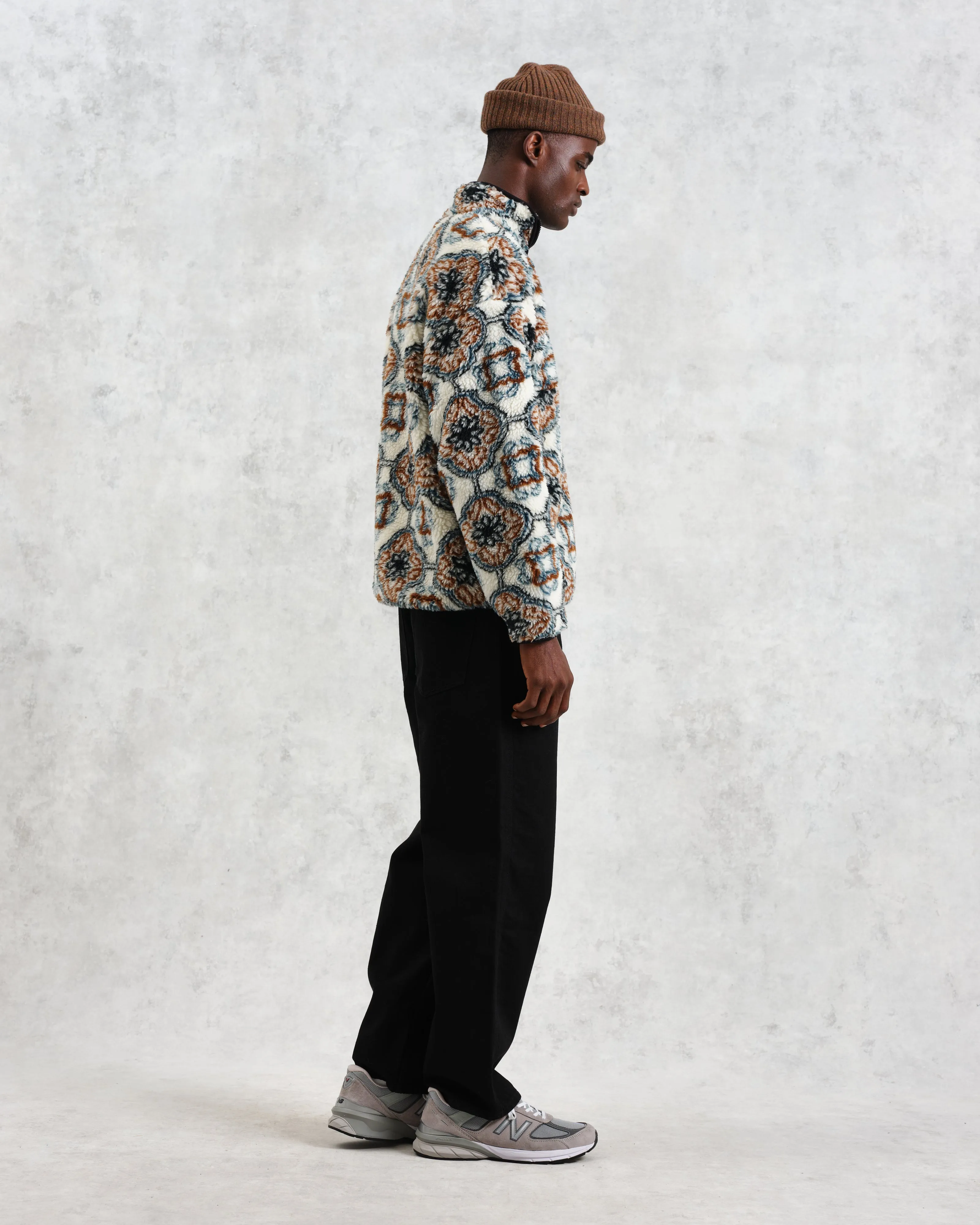 Camley - Ecru Tile Print Fleece sold by Wax London product image thumbnail 5
