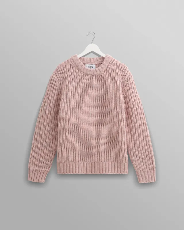 Wilde - Pink Heavyweight Knit Jumper made by Wax London