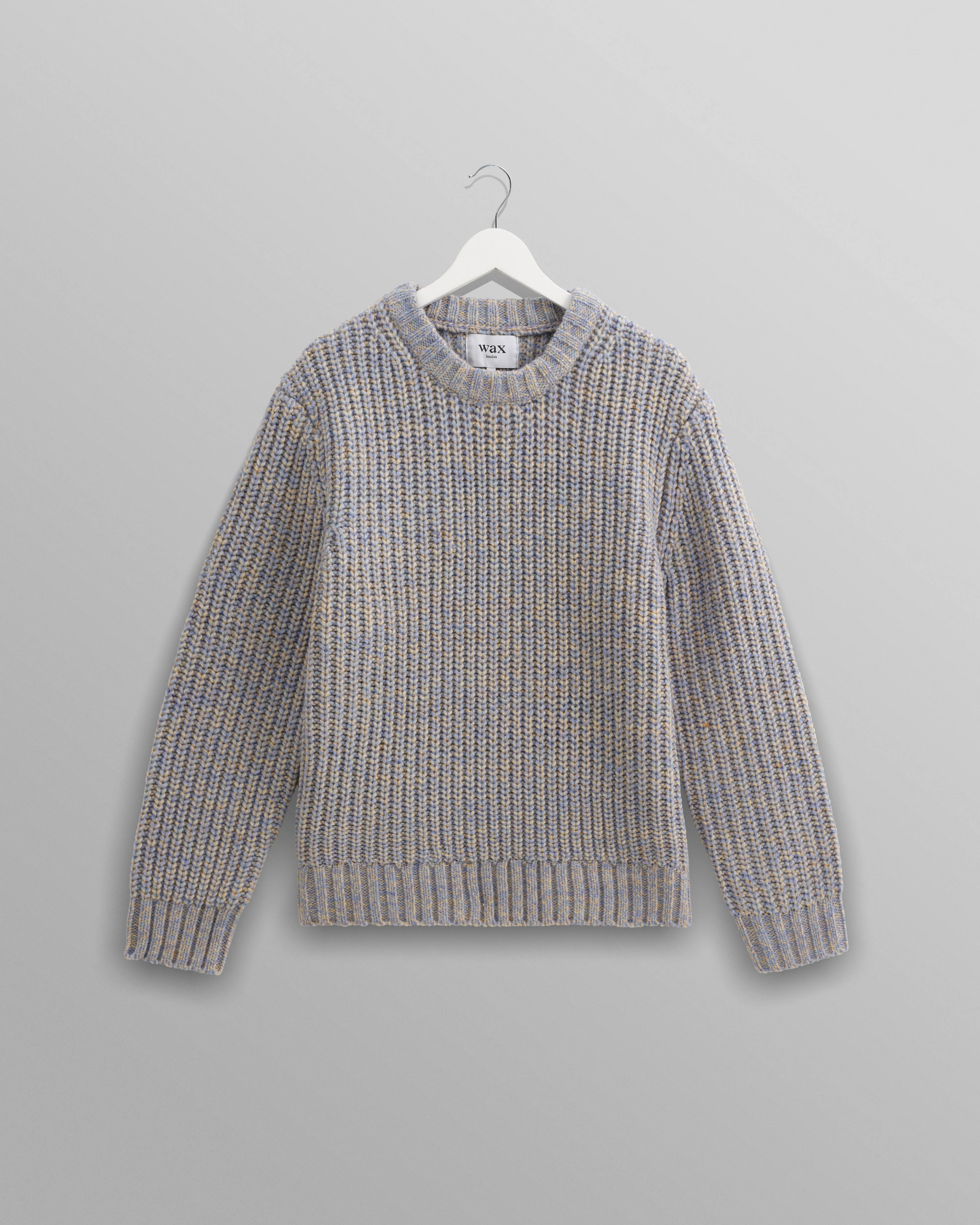 Wilde - Blue Heavyweight Knit Jumper sold by Wax London