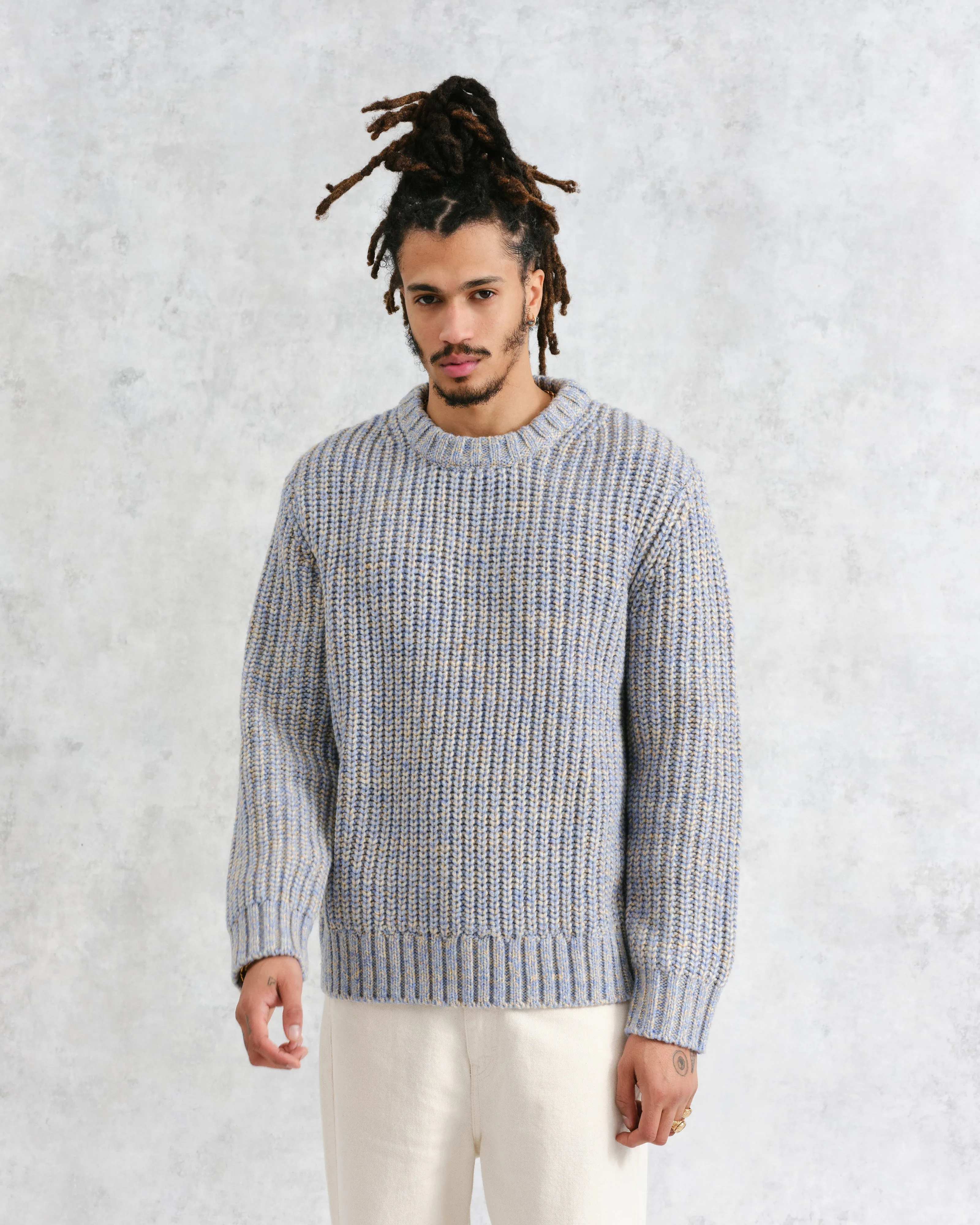 Wilde - Blue Heavyweight Knit Jumper sold by Wax London product image thumbnail 2