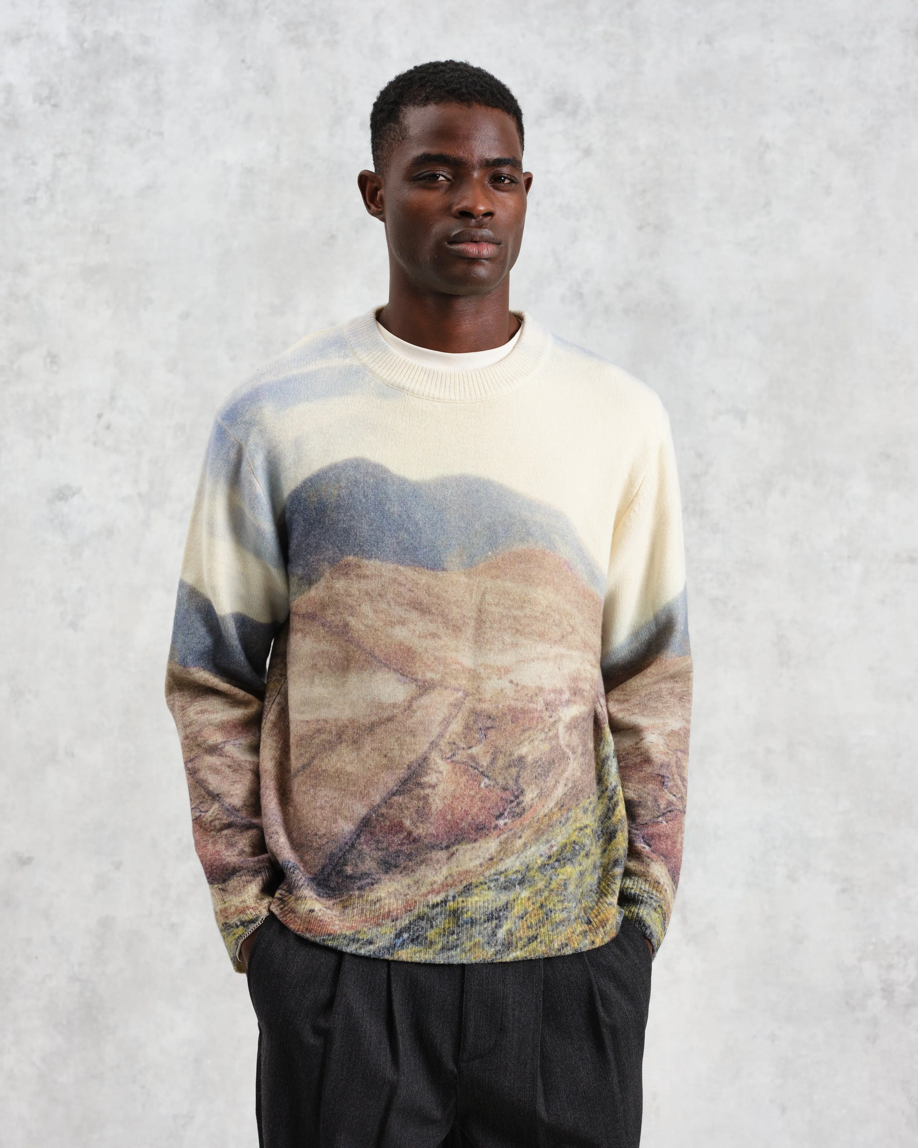 Wilde - Natural Landscape Print Wool Jumper sold by Wax London product image thumbnail 2