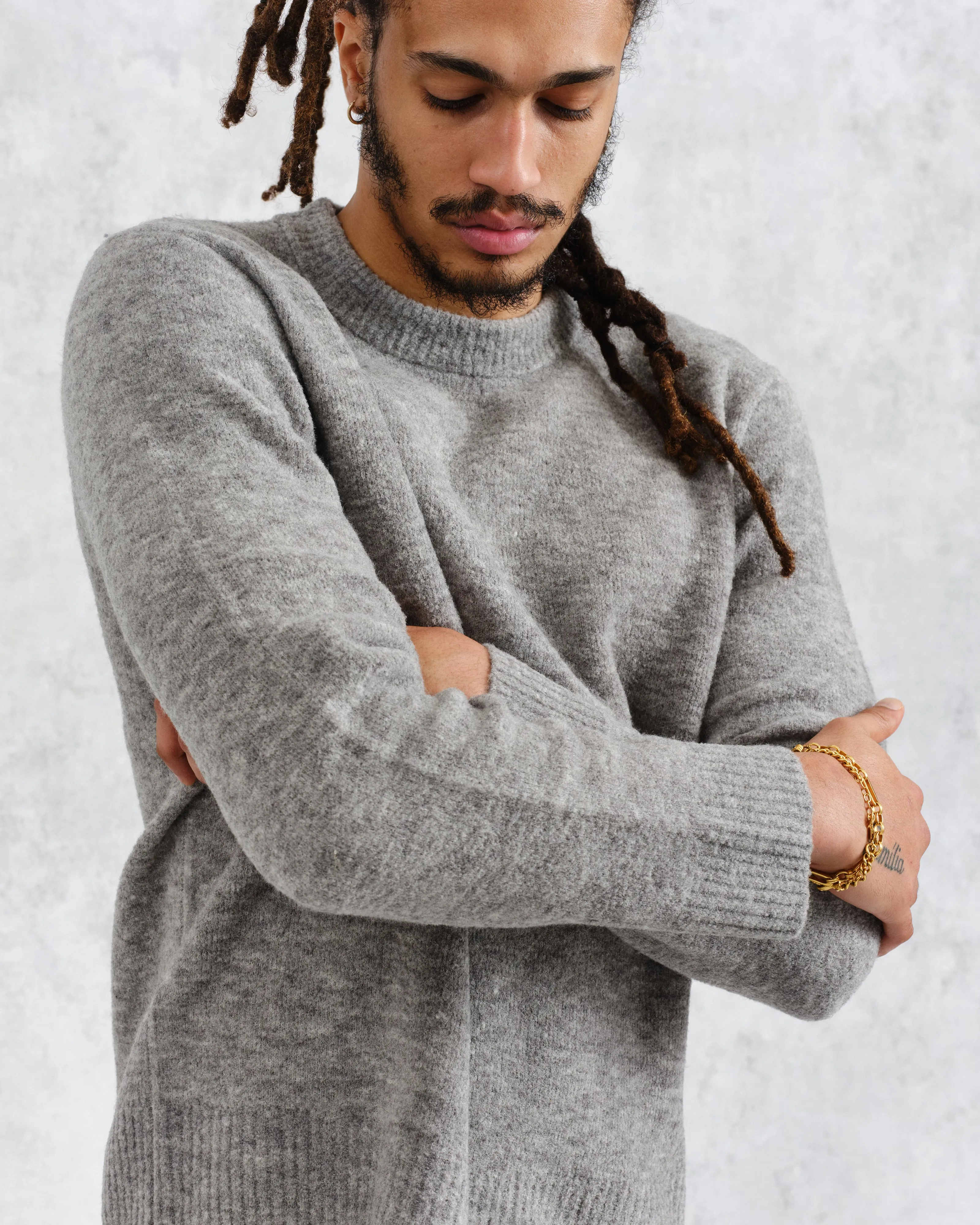 Wilde - Grey Marl Boucle Jumper sold by Wax London product image thumbnail 3