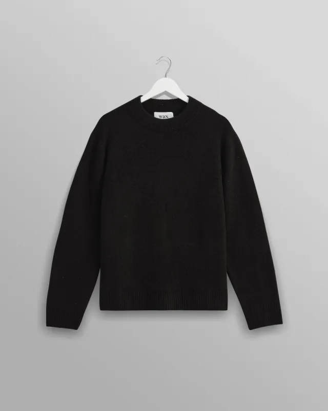 Wilde - Black Boucle Jumper sold by Wax London