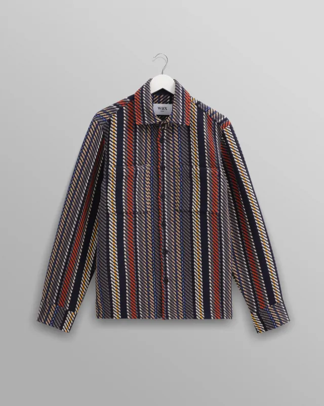 Whiting - Multicolour Stripe Overshirt sold by Wax London