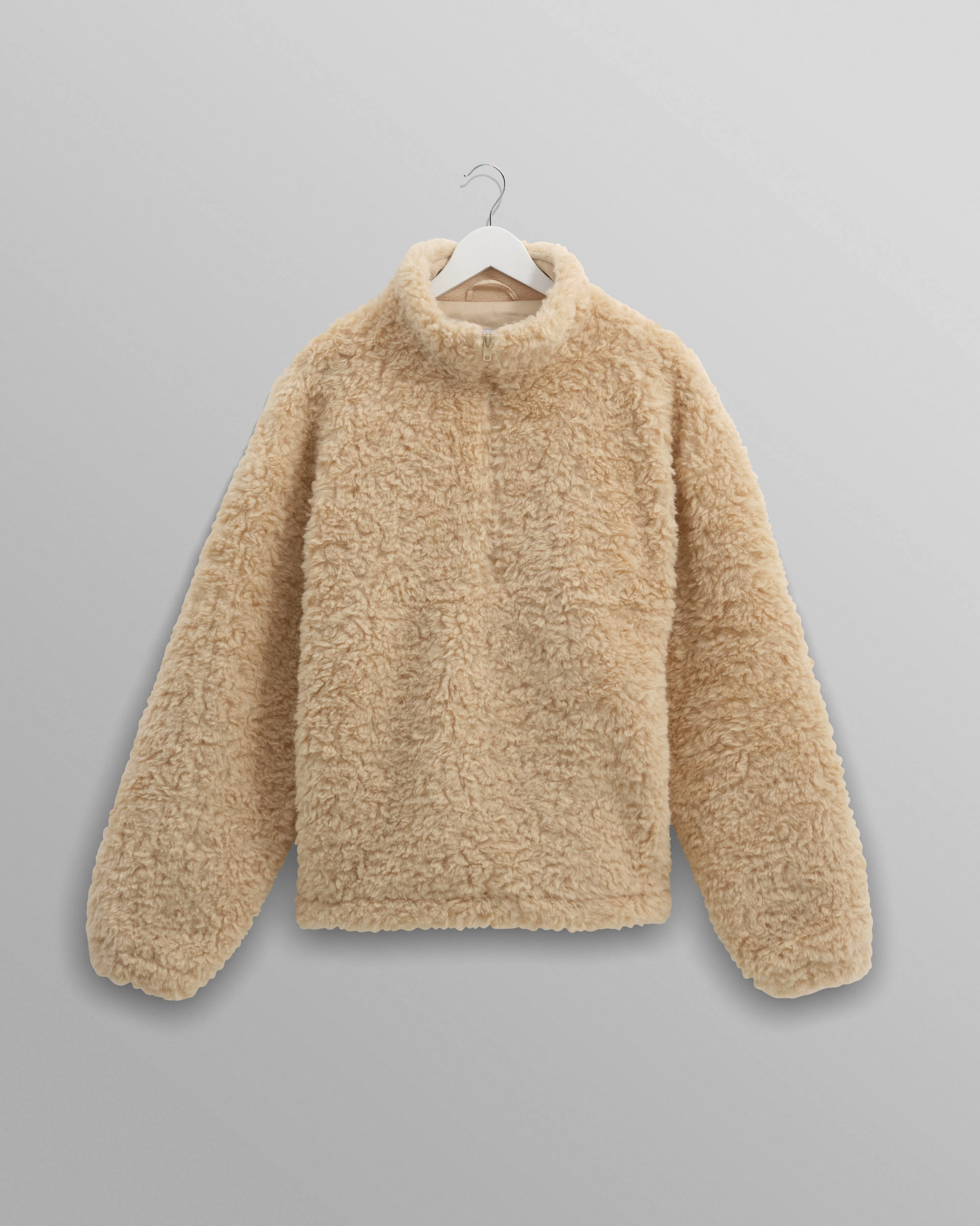 Trimms - Beige Borg Jacket sold by Wax London