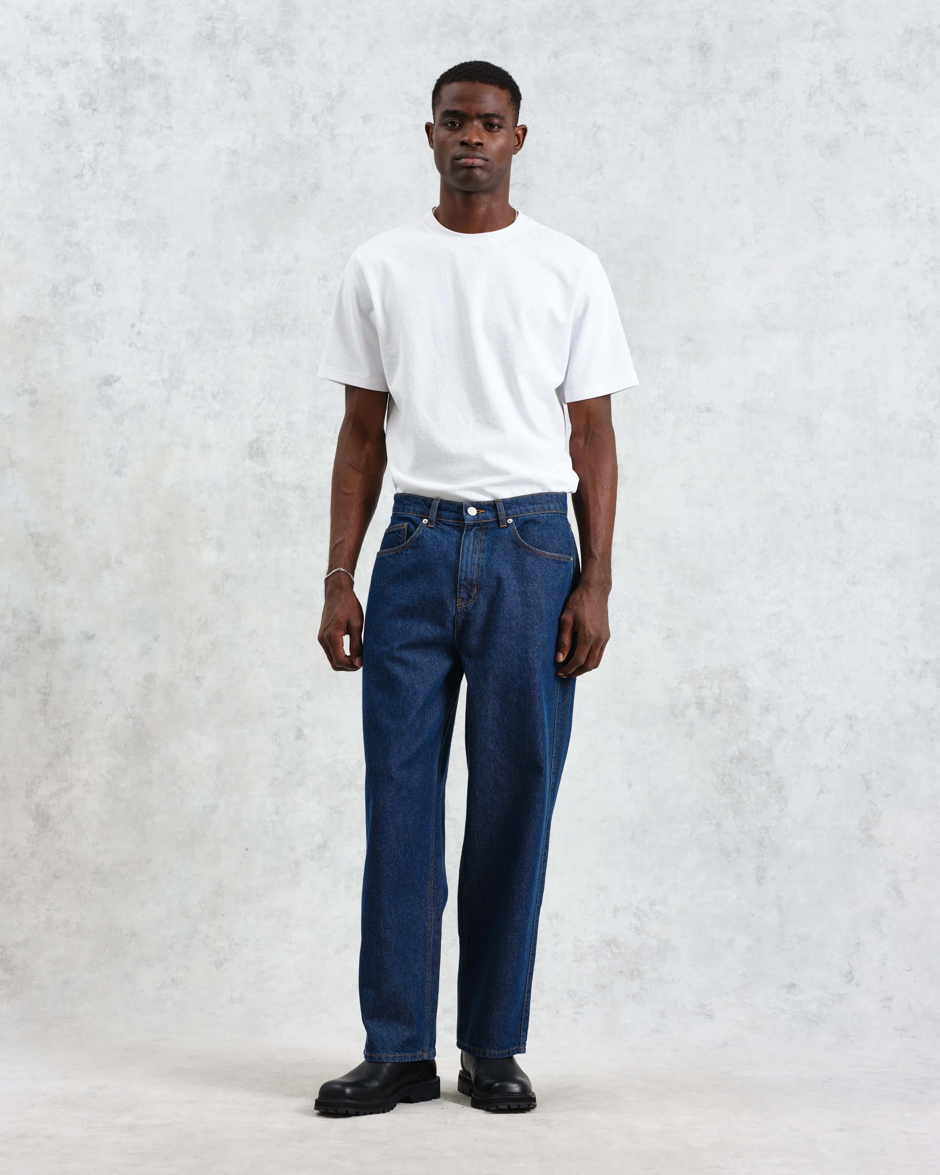 Felix - Dark Wash Loose Fit Denim Jeans sold by Wax London product image thumbnail 4