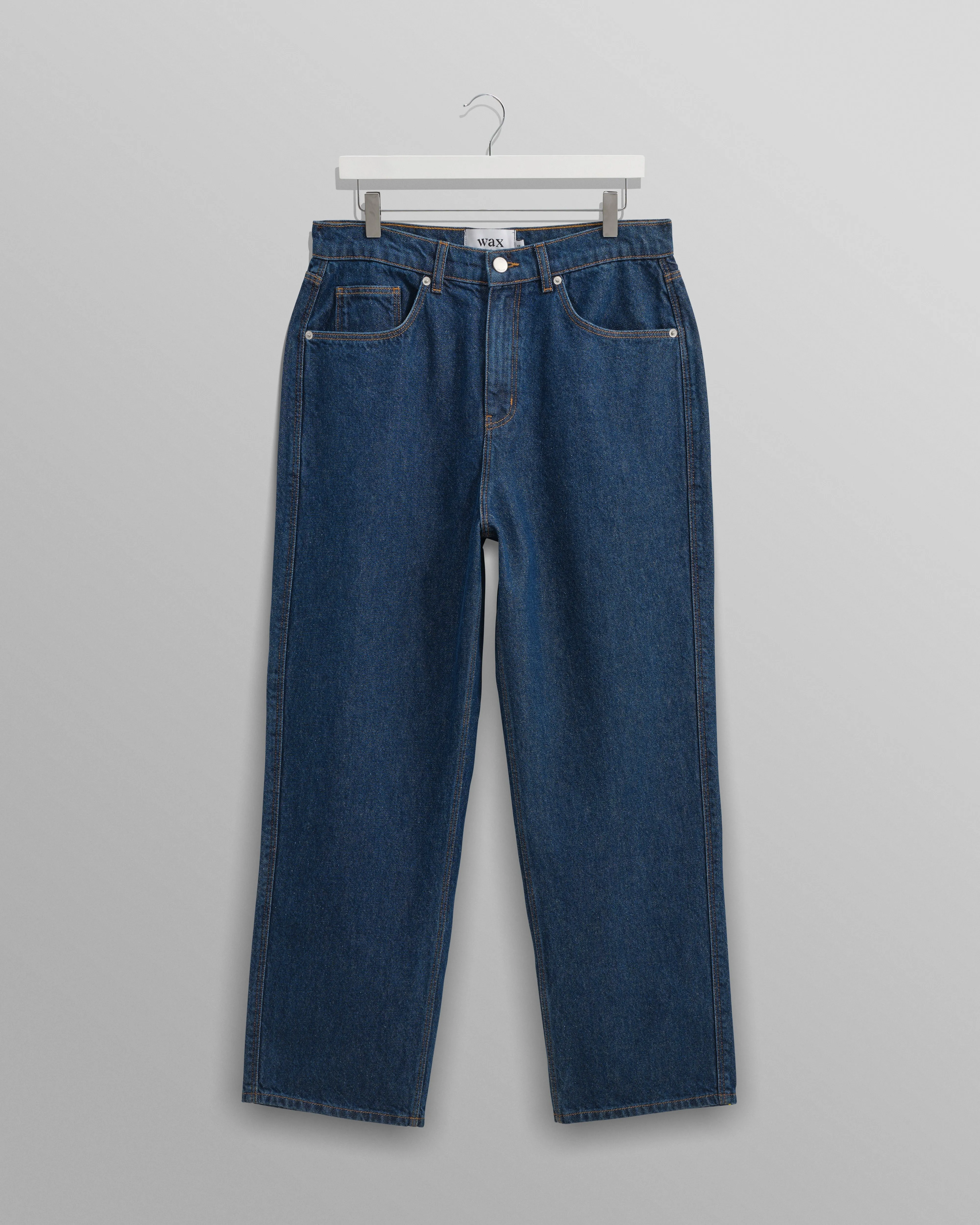 Felix - Dark Wash Loose Fit Denim Jeans sold by Wax London
