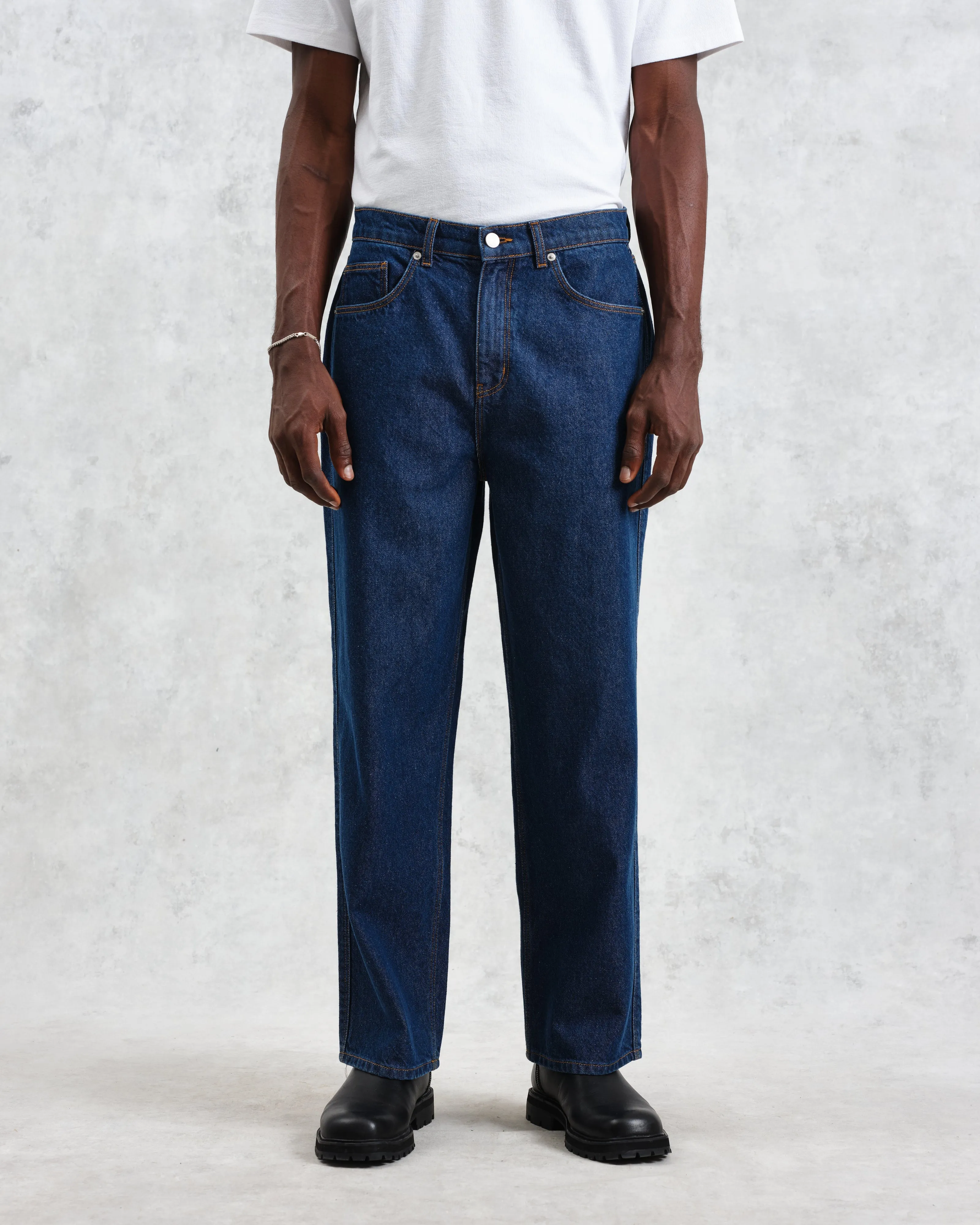 Felix - Dark Wash Loose Fit Denim Jeans sold by Wax London product image thumbnail 2