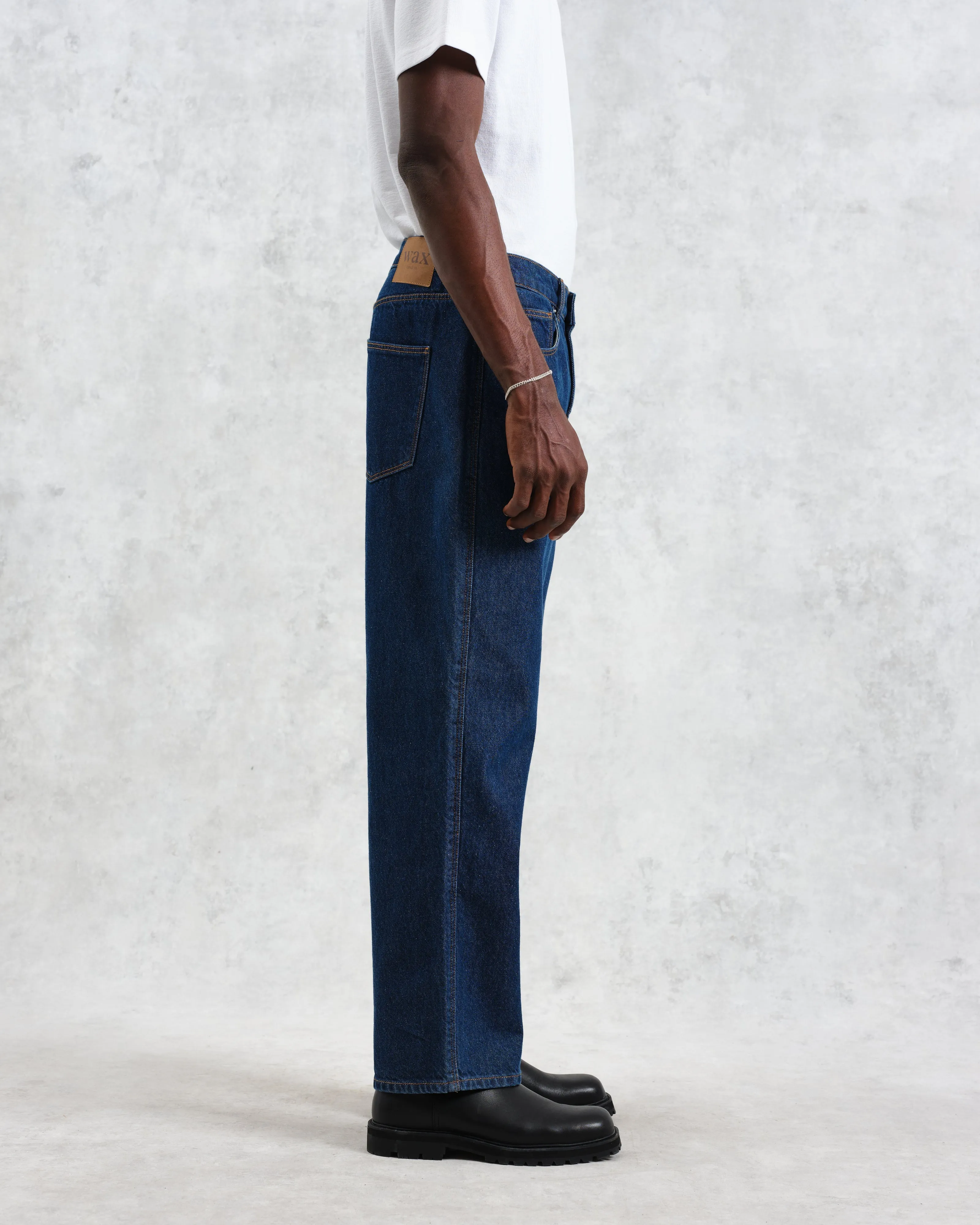 Felix - Dark Wash Loose Fit Denim Jeans sold by Wax London product image thumbnail 5
