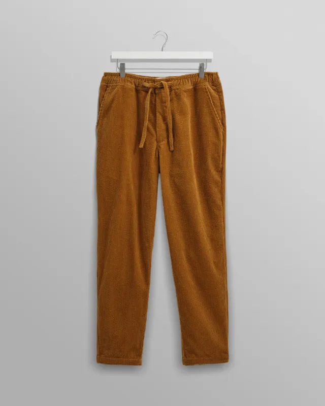 Kyle - Ochre Jumbo Corduroy Trousers made by Wax London