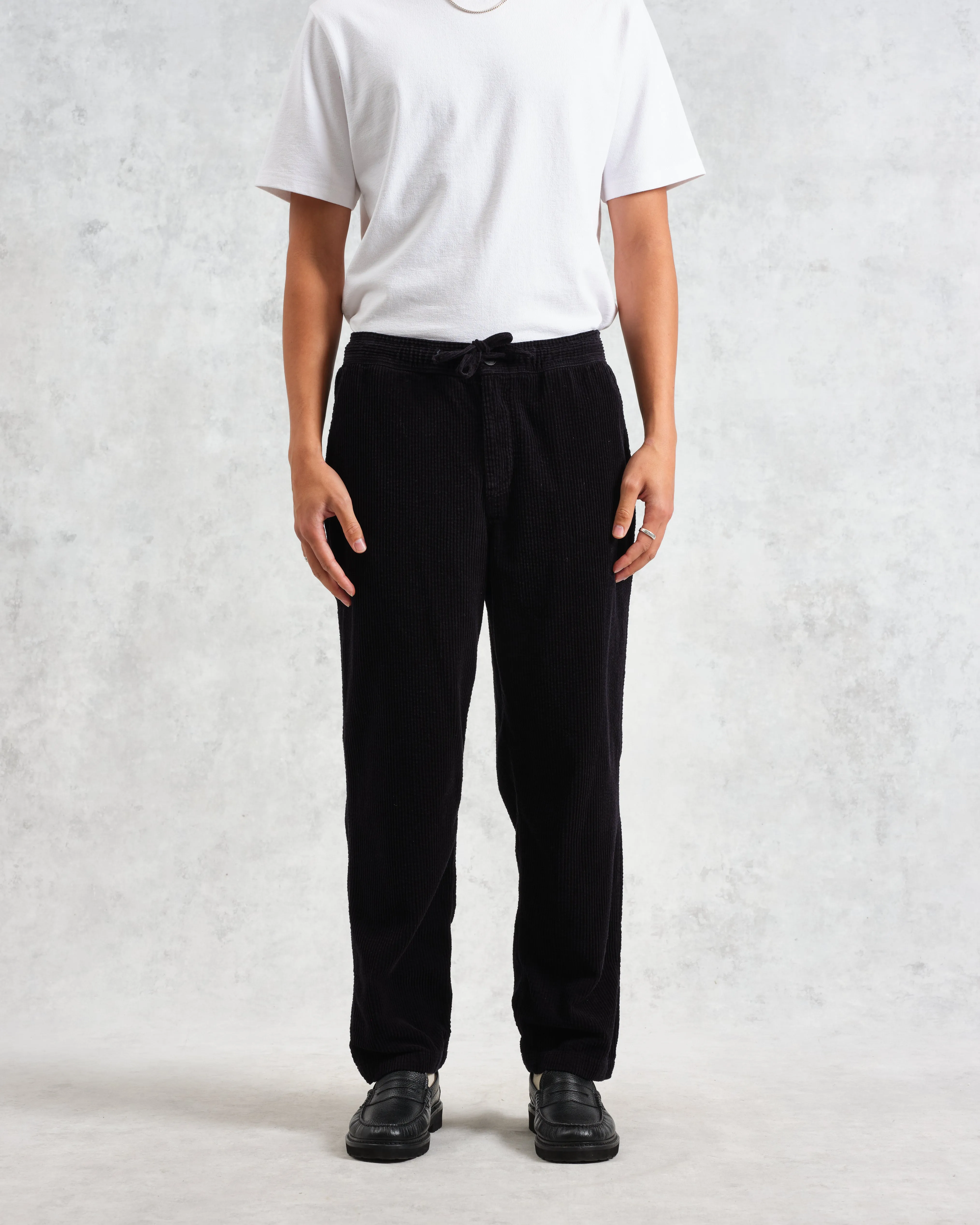 Kyle - Navy Jumbo Corduroy Trousers sold by Wax London product image thumbnail 2