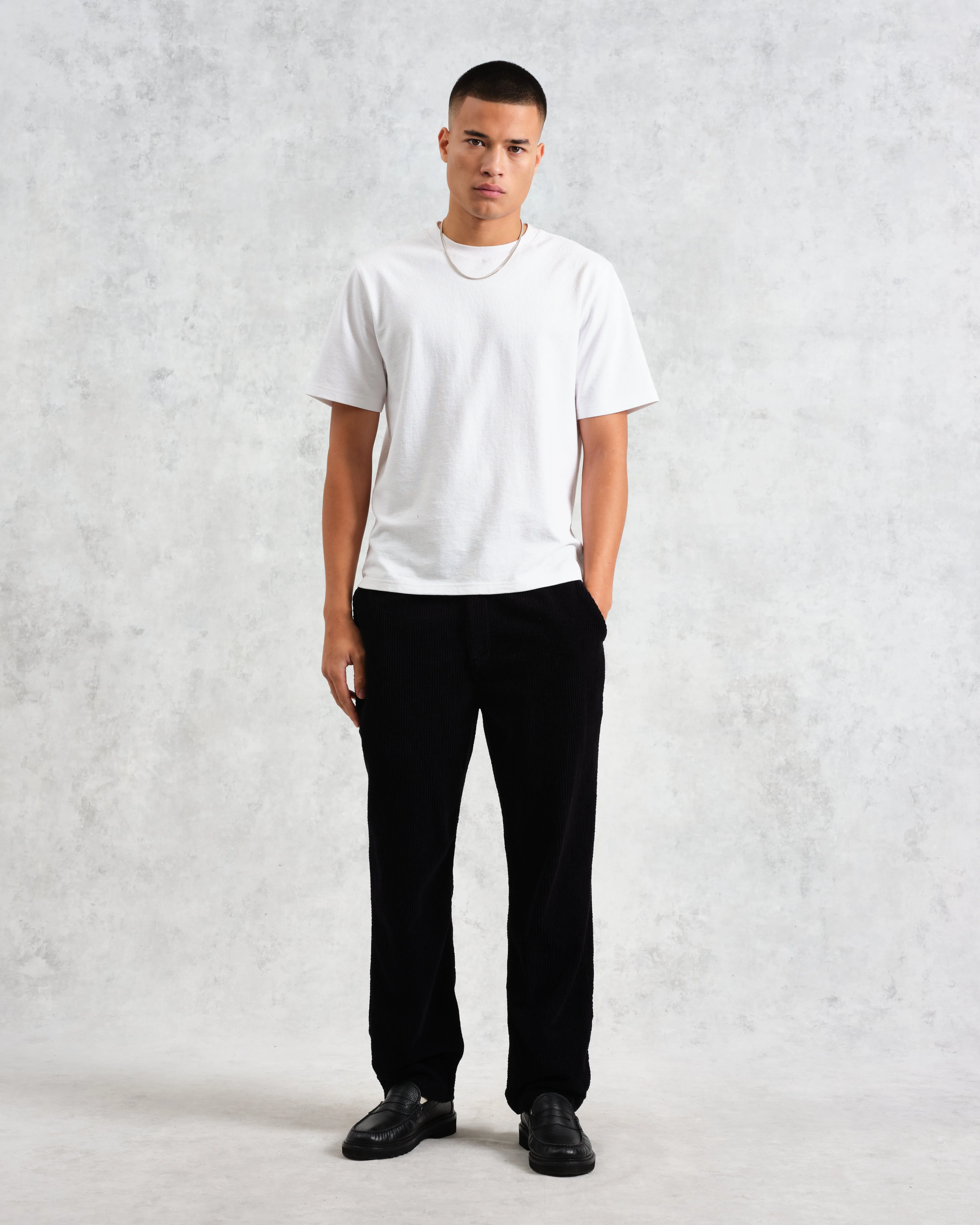 Kyle - Navy Jumbo Corduroy Trousers sold by Wax London product image thumbnail 4