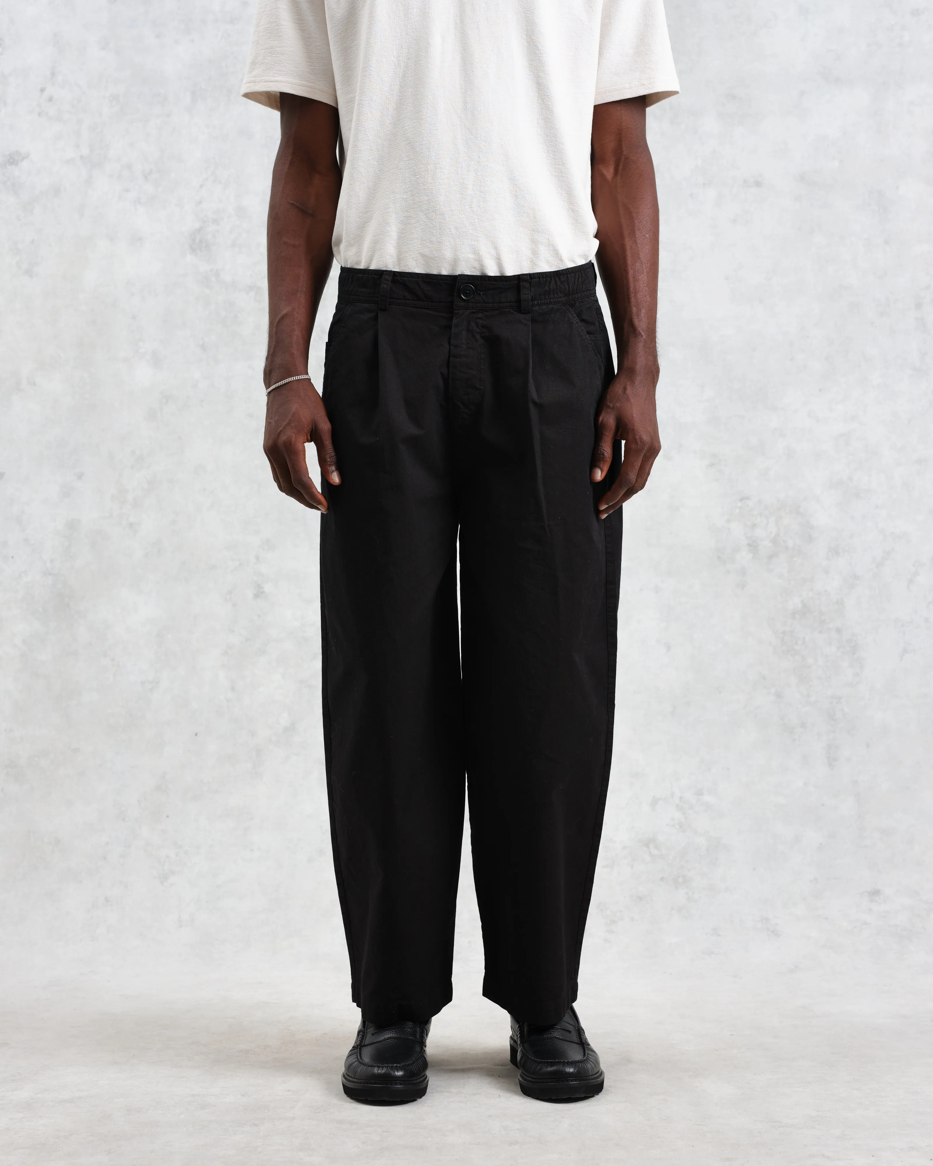 Denali - Washed Black Carpenter Cotton Trousers sold by Wax London product image thumbnail 2