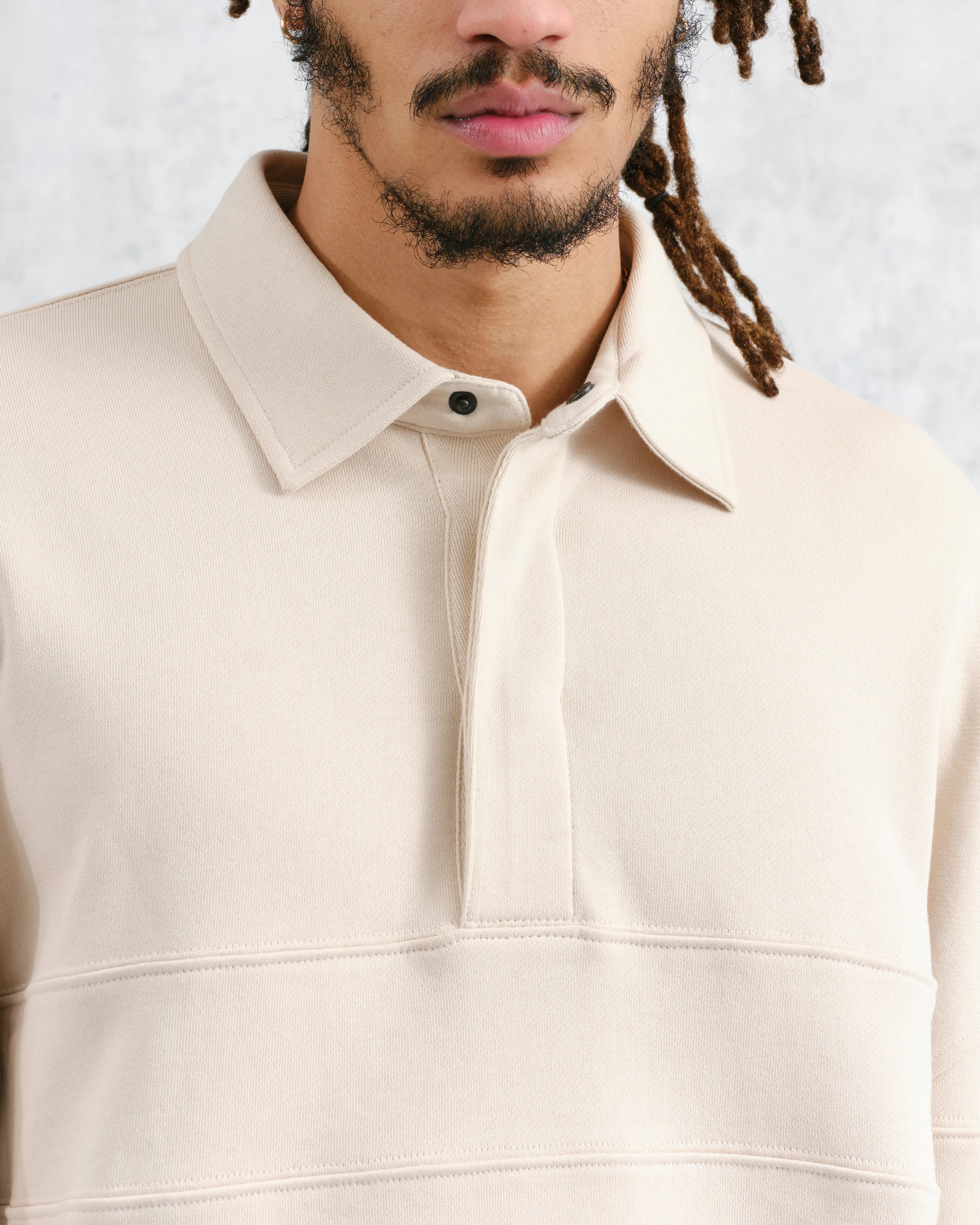 Blen - Ecru Organic Cotton Rugby Shirt sold by Wax London product image thumbnail 3
