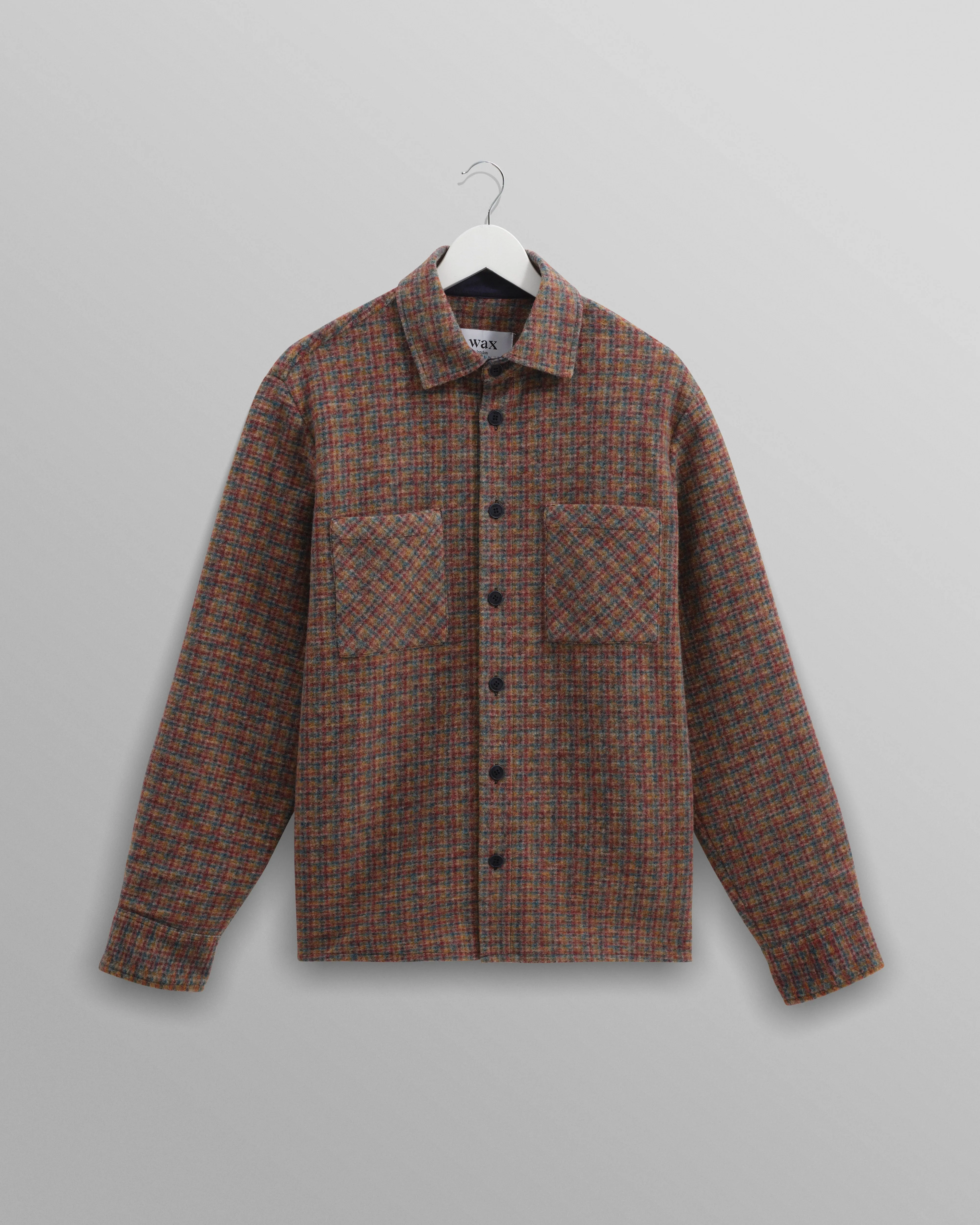 Whiting - Multicolour Mini Check Overshirt sold by Wax London