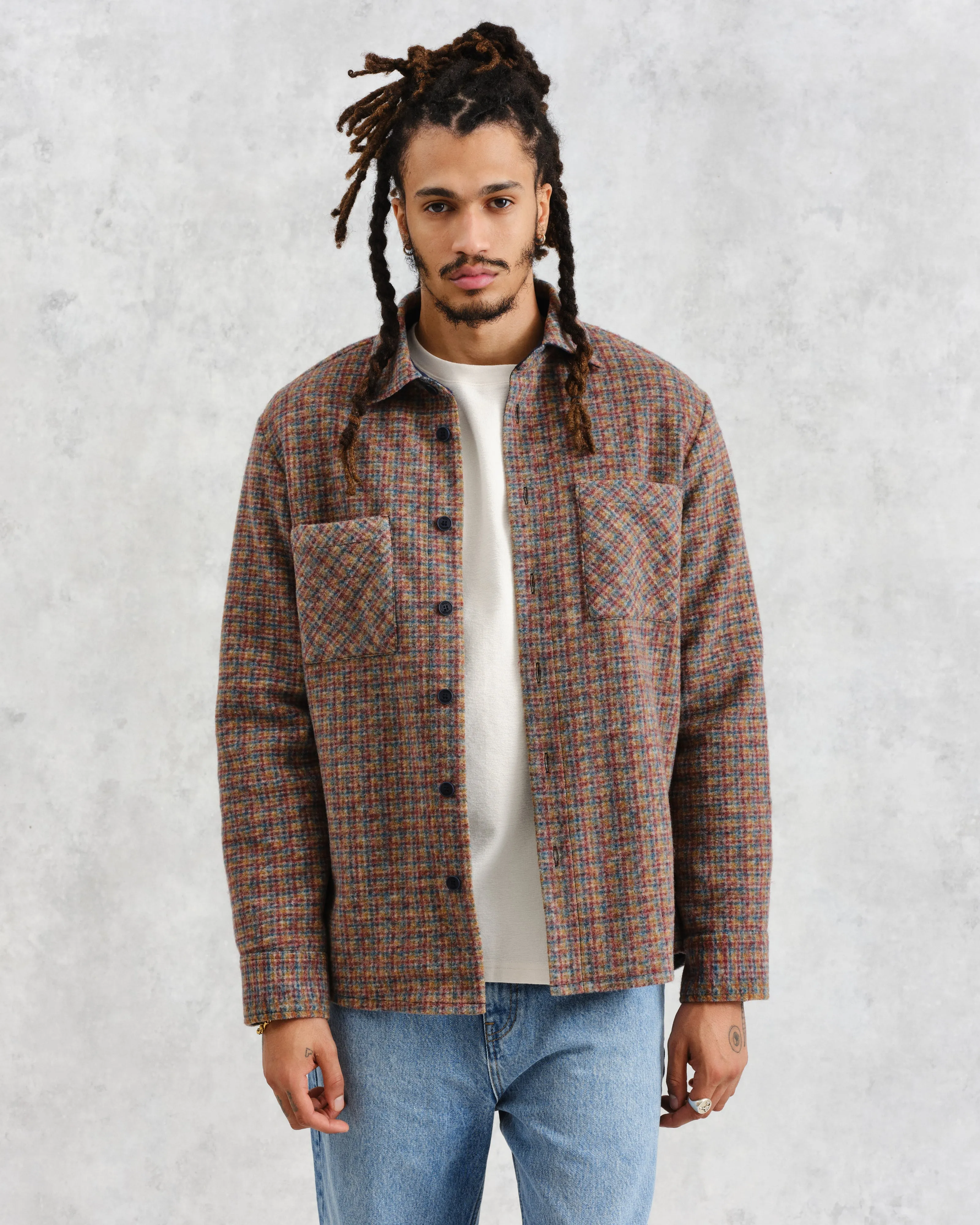 Whiting - Multicolour Mini Check Overshirt sold by Wax London product image thumbnail 2