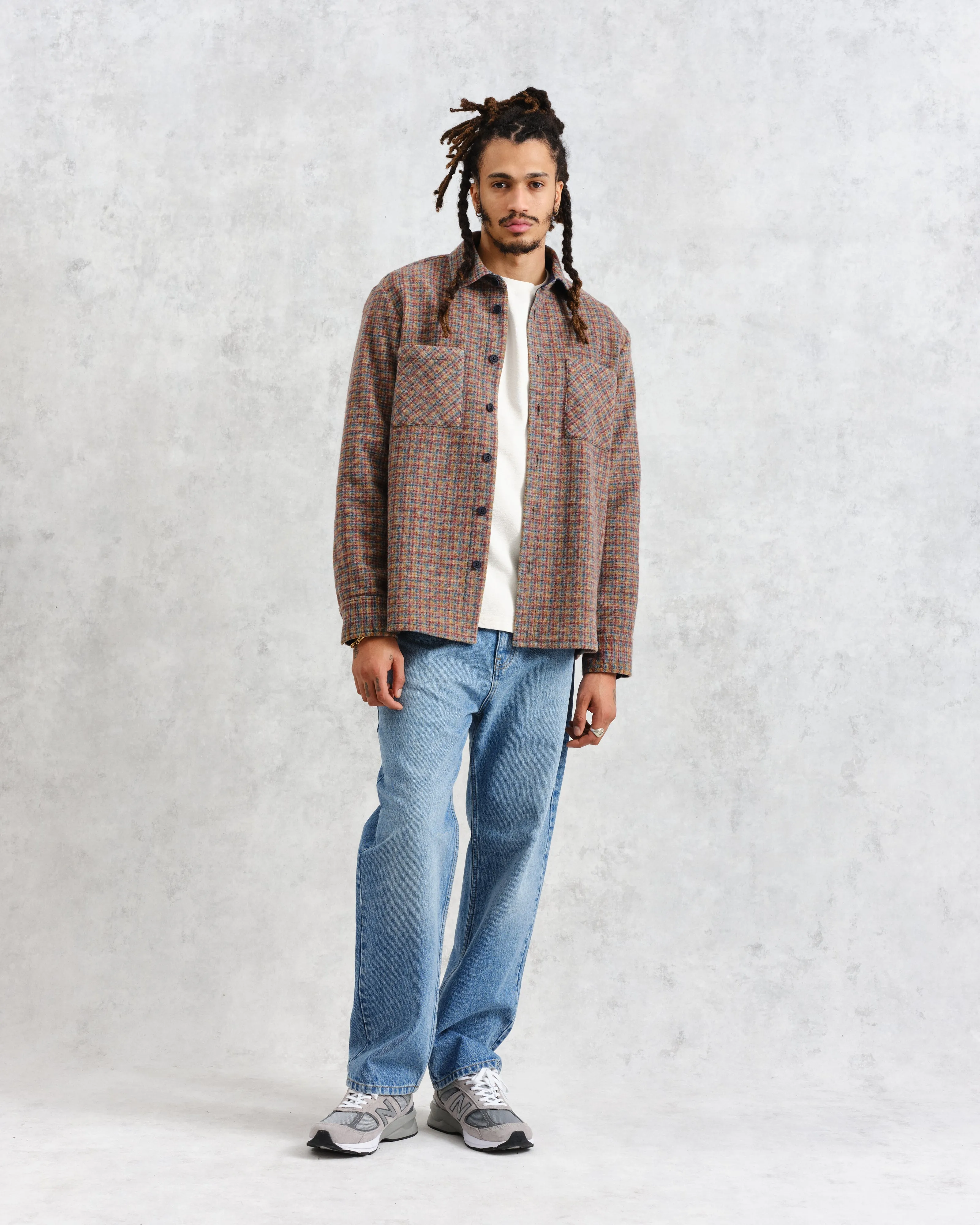 Whiting - Multicolour Mini Check Overshirt sold by Wax London product image thumbnail 4