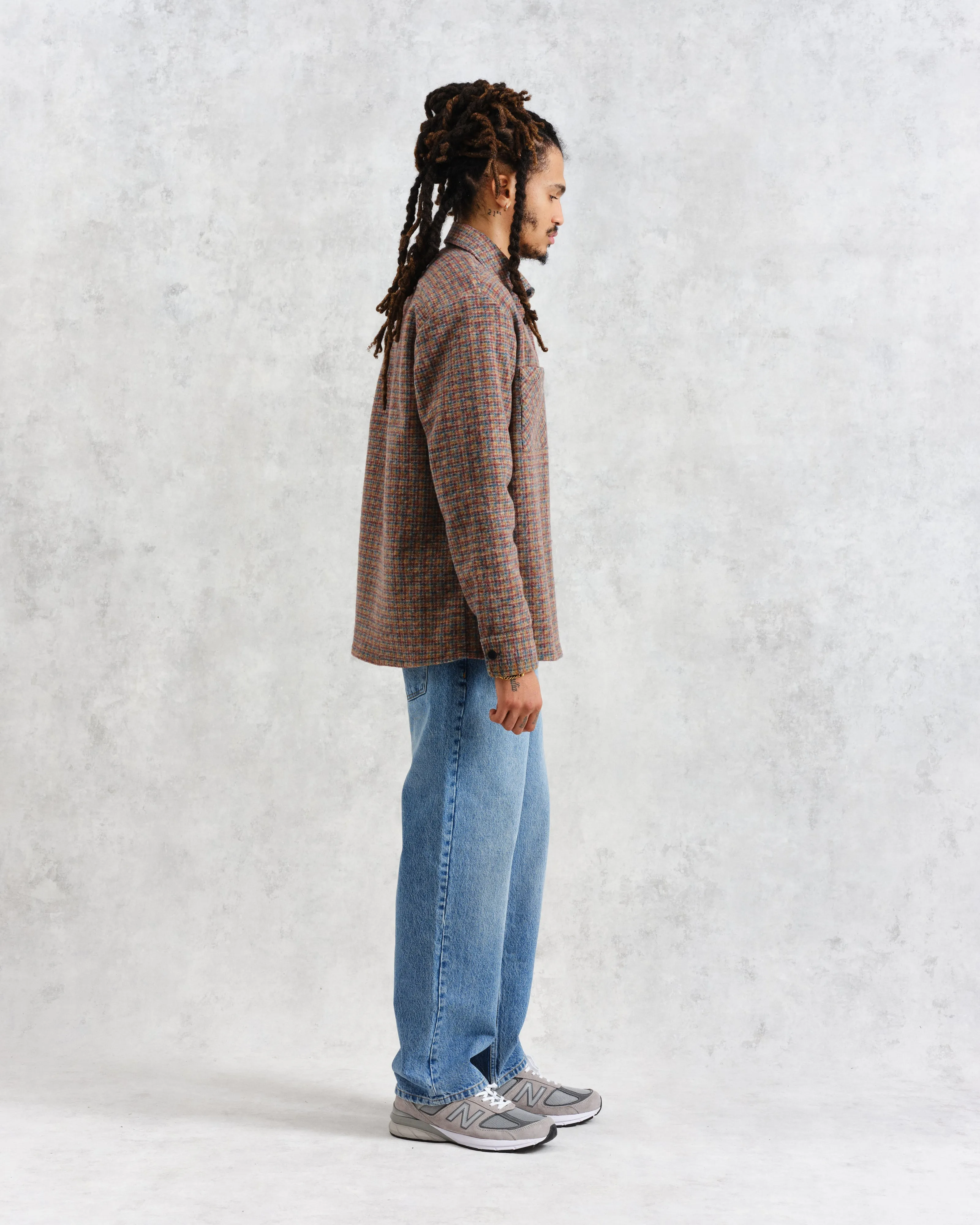 Whiting - Multicolour Mini Check Overshirt sold by Wax London product image thumbnail 5