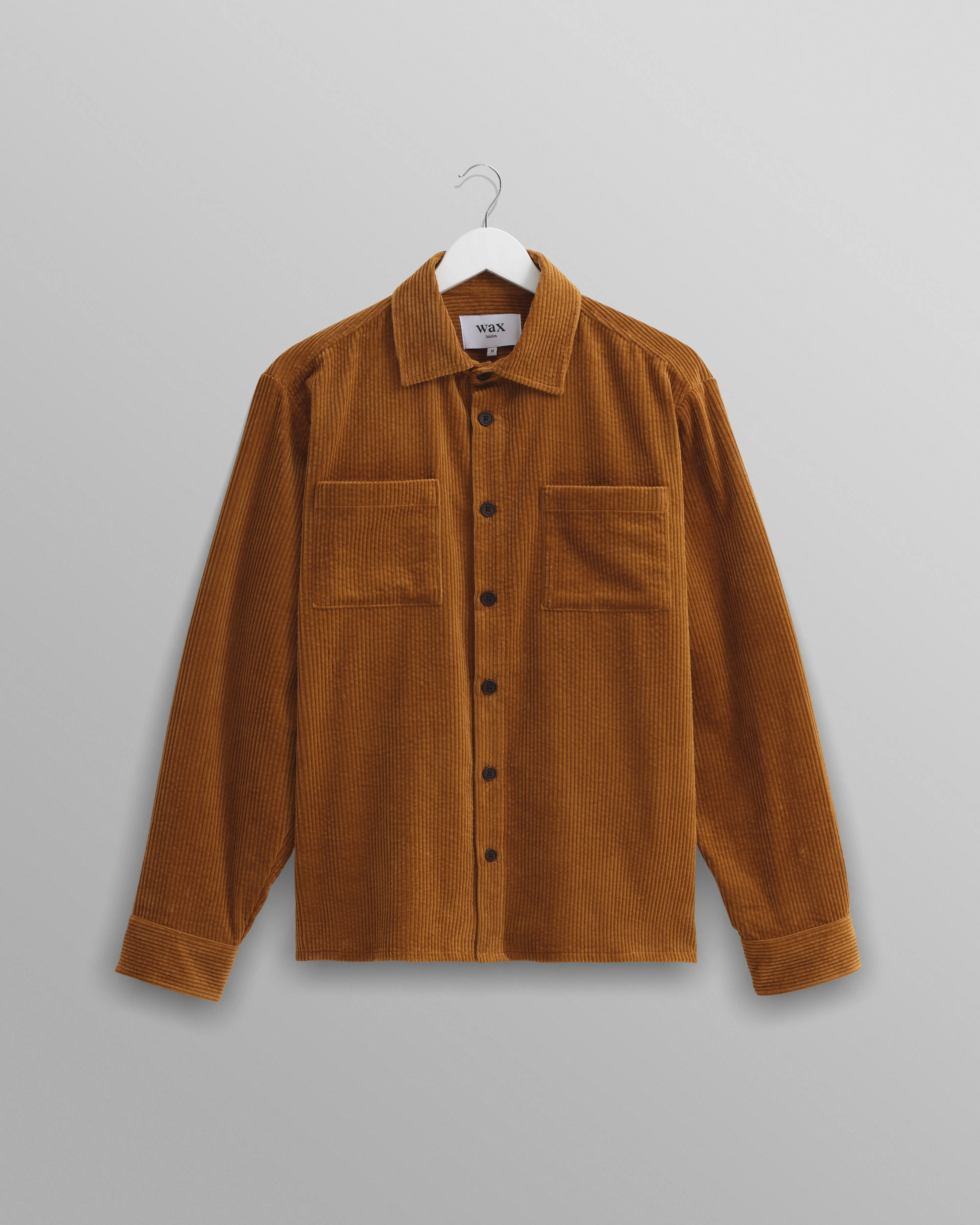 Whiting - Ochre Jumbo Corduroy Overshirt sold by Wax London
