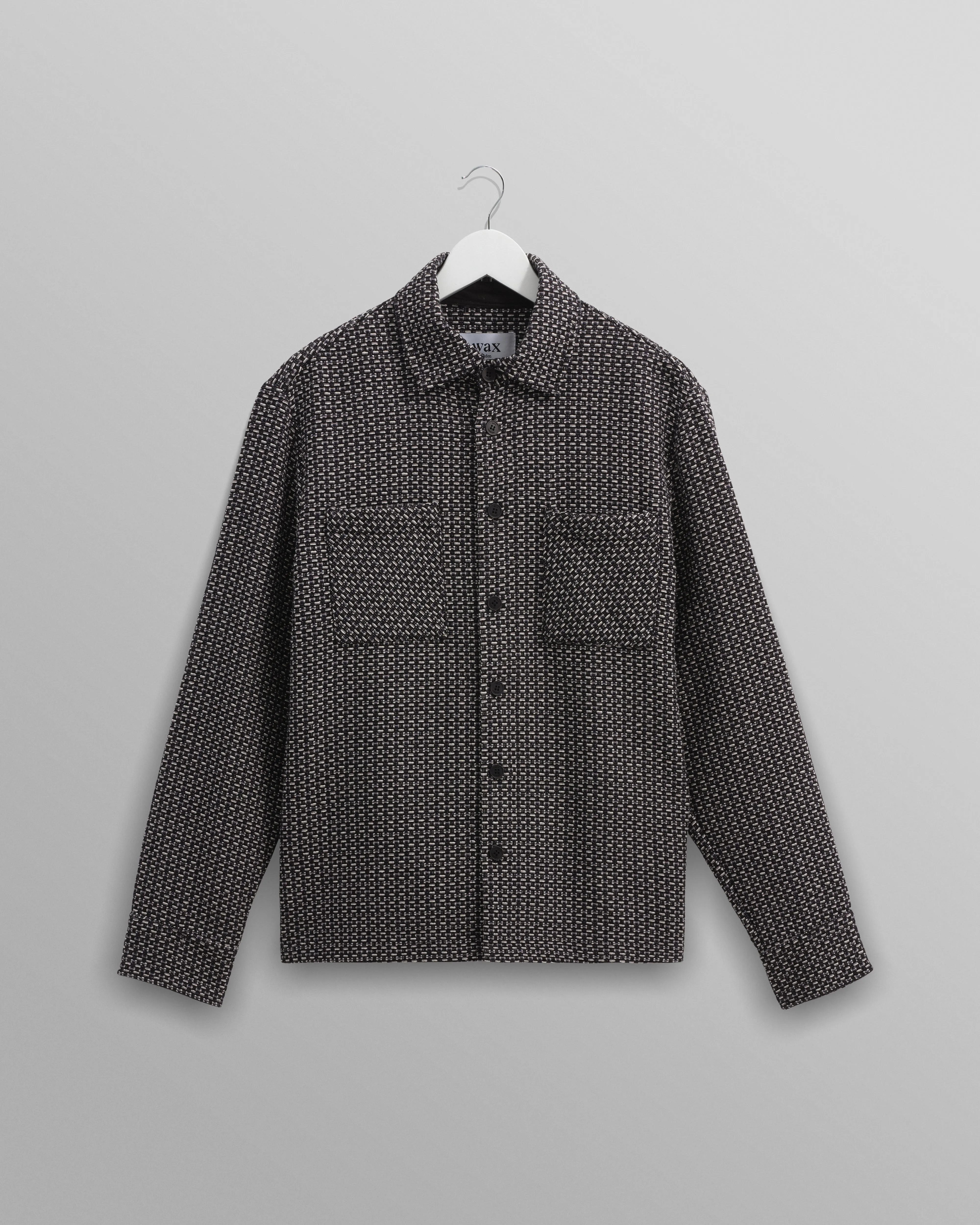 Whiting - Black And Grey Chiltern Overshirt sold by Wax London